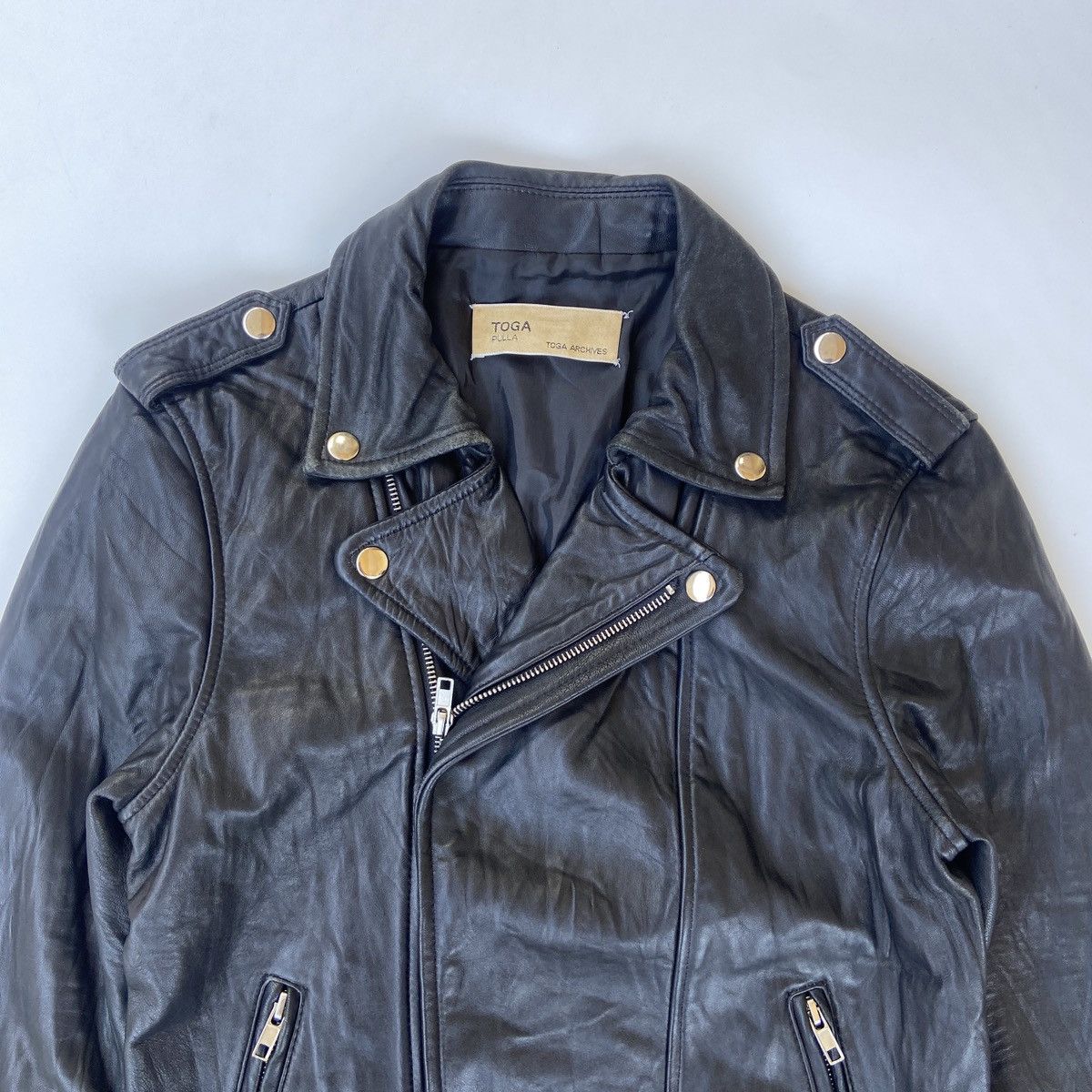 Other Toga Pulla Toga Archives Biker Leather Jacket Size XL / US 12-14 / IT 48-50 - 9 Thumbnail