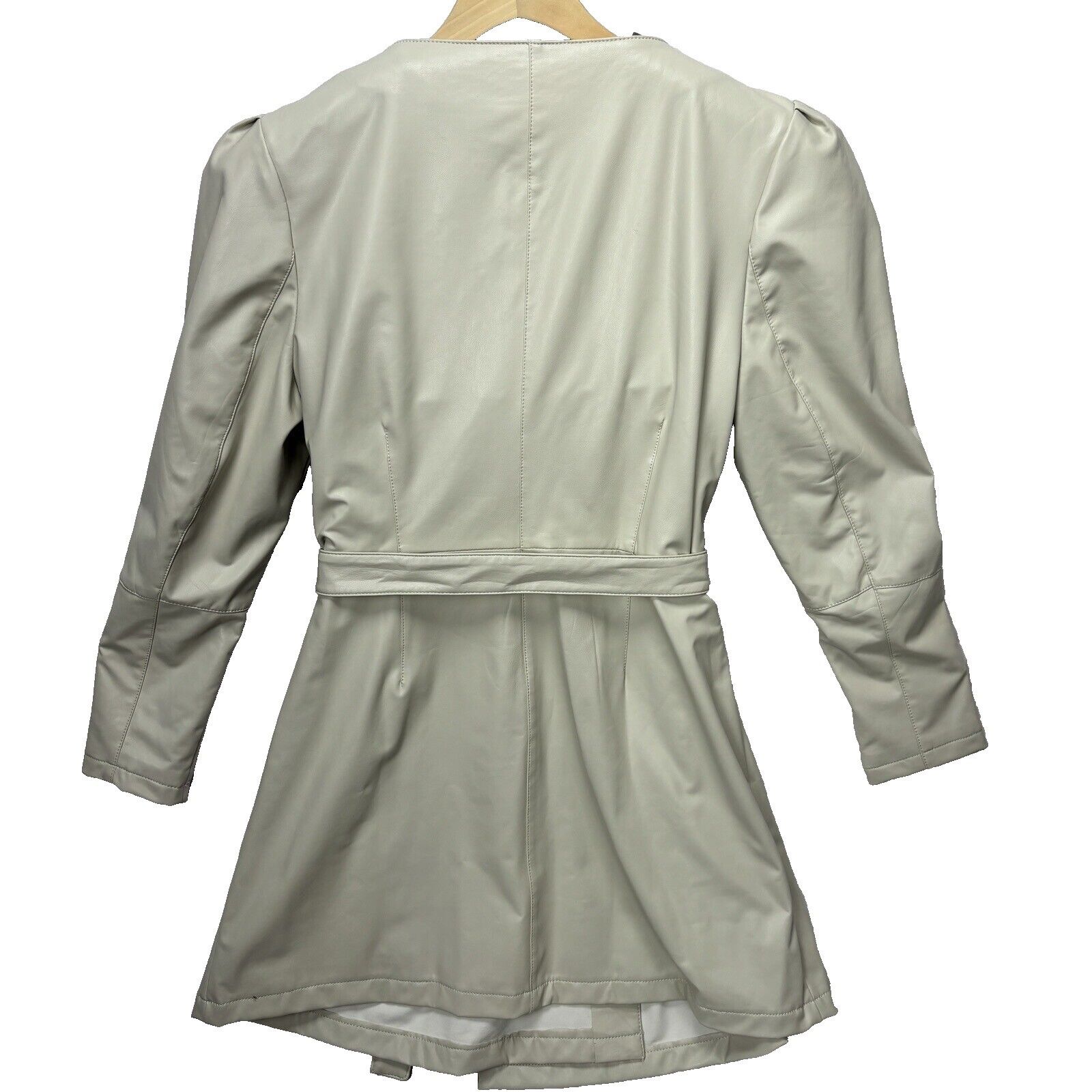 7 For All Mankind 7 For All Mankind Womens Sz Large Beige Wrap Dress Jacket Ve Size L / US 10 / IT 46 - 4 Thumbnail