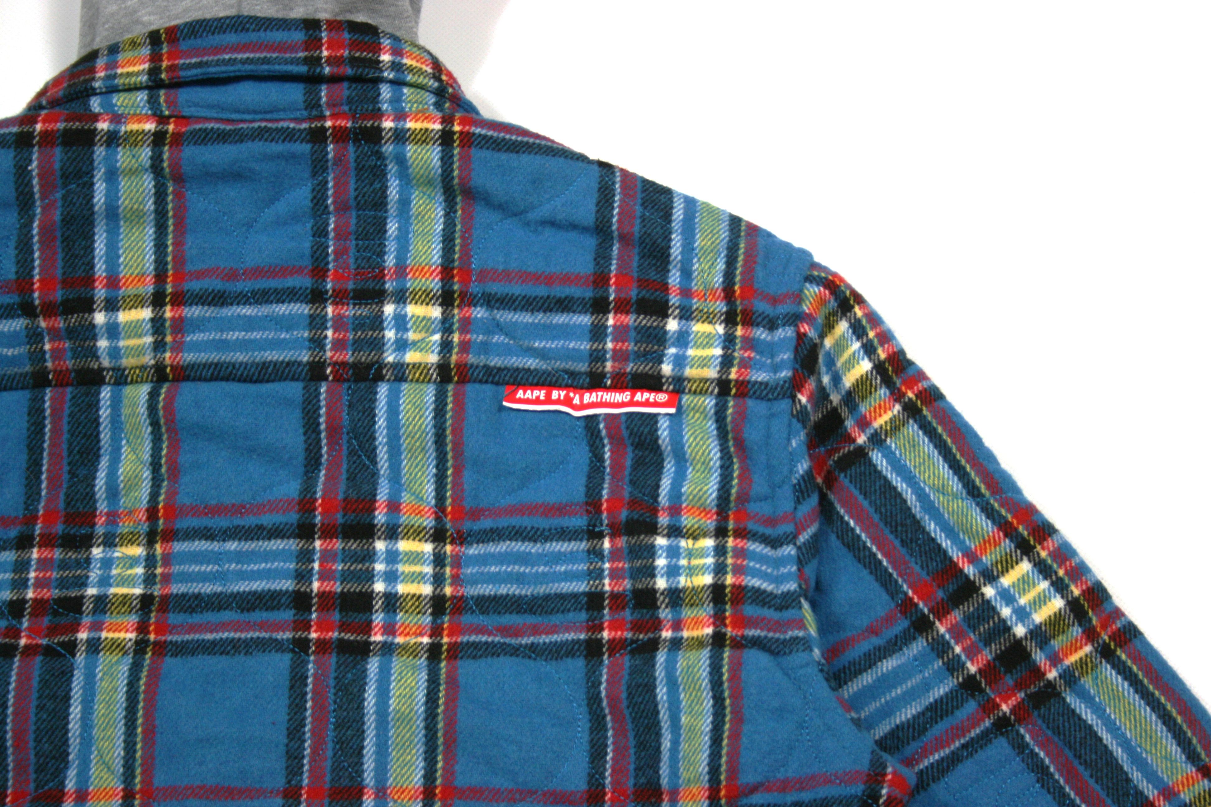 Aape By A Bathing Ape Flannel Plaid Hooded Shirt-Jacket Size US S / EU 44-46 / 1 - 6 Thumbnail