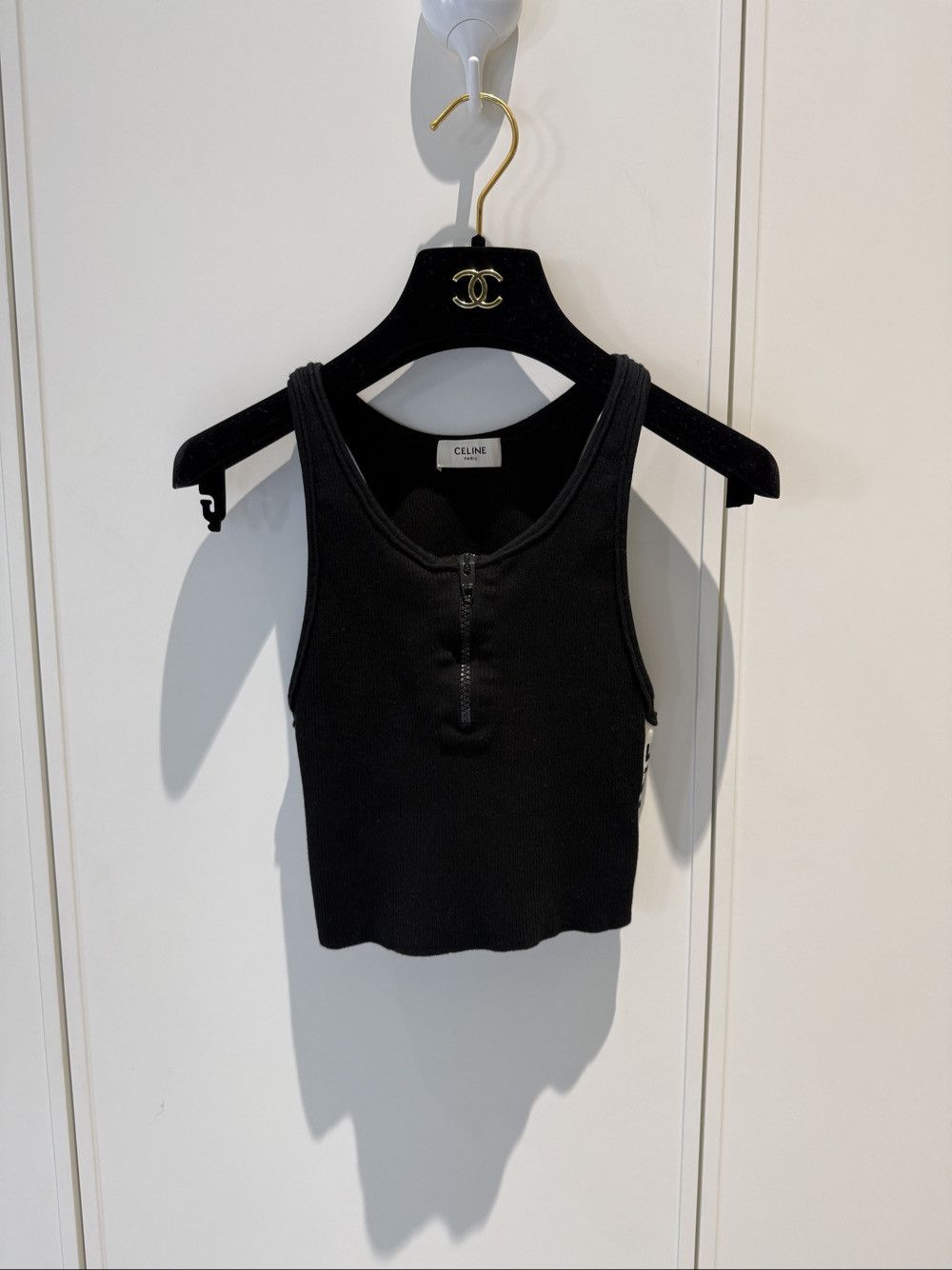 Celine Celine Ribbed Zippered Tank Top Size XS Size XS / US 0-2 / IT 36-38 - 1 Thumbnail