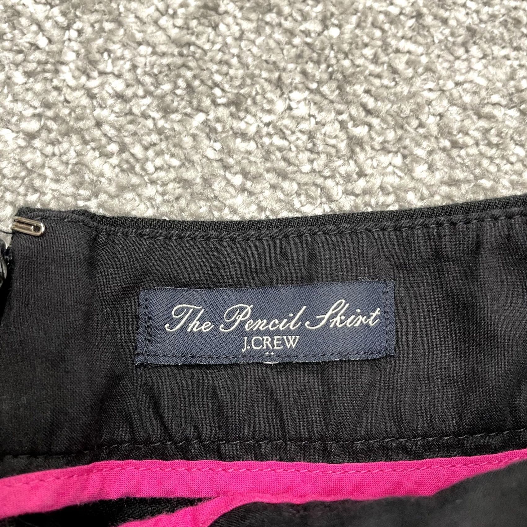 J.Crew J.CREW Skirt Womens 2 Black Knee Length Pencil Straight Cotton Pockets Classic Size 26" / US 2 / IT 38 - 2 Thumbnail
