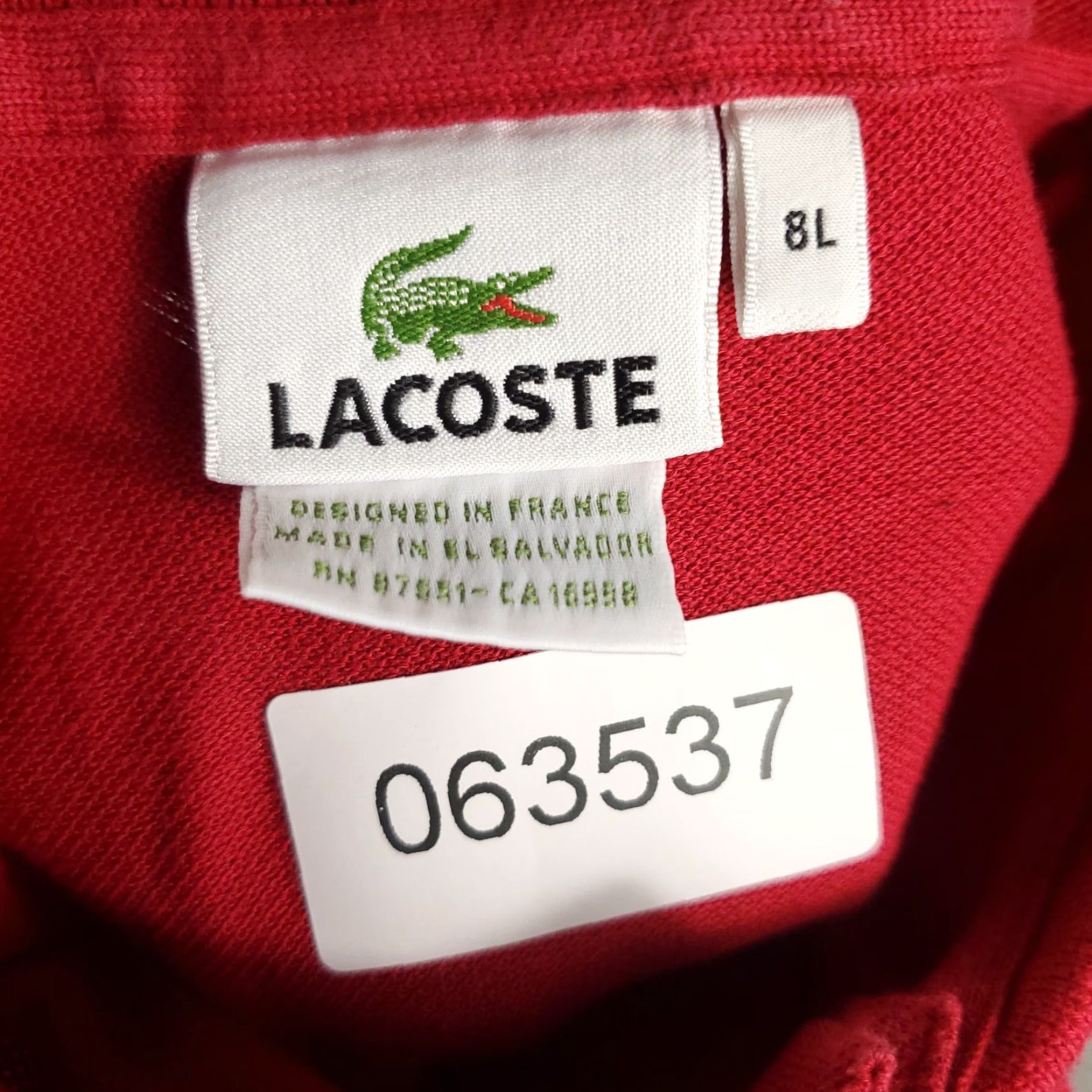 Lacoste Lacoste Polo Shirt Mens Size L Red Big Logo Short Sleeve Adult Regular Fit Polo Shirt Size US L / EU 52-54 / 3 - 7 Thumbnail