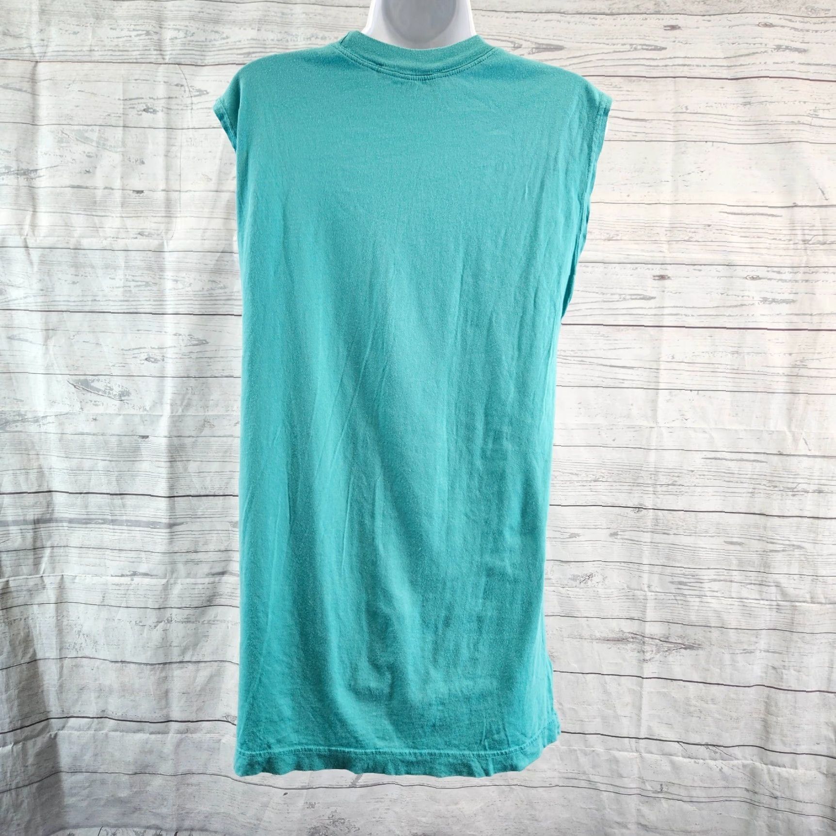 Free People VINTAGE Free People Beach Tunic Shirt Womens XS Blue Sleeveless Cotton Blend Pockets Size XS / US 0-2 / IT 36-38 - 4 Thumbnail