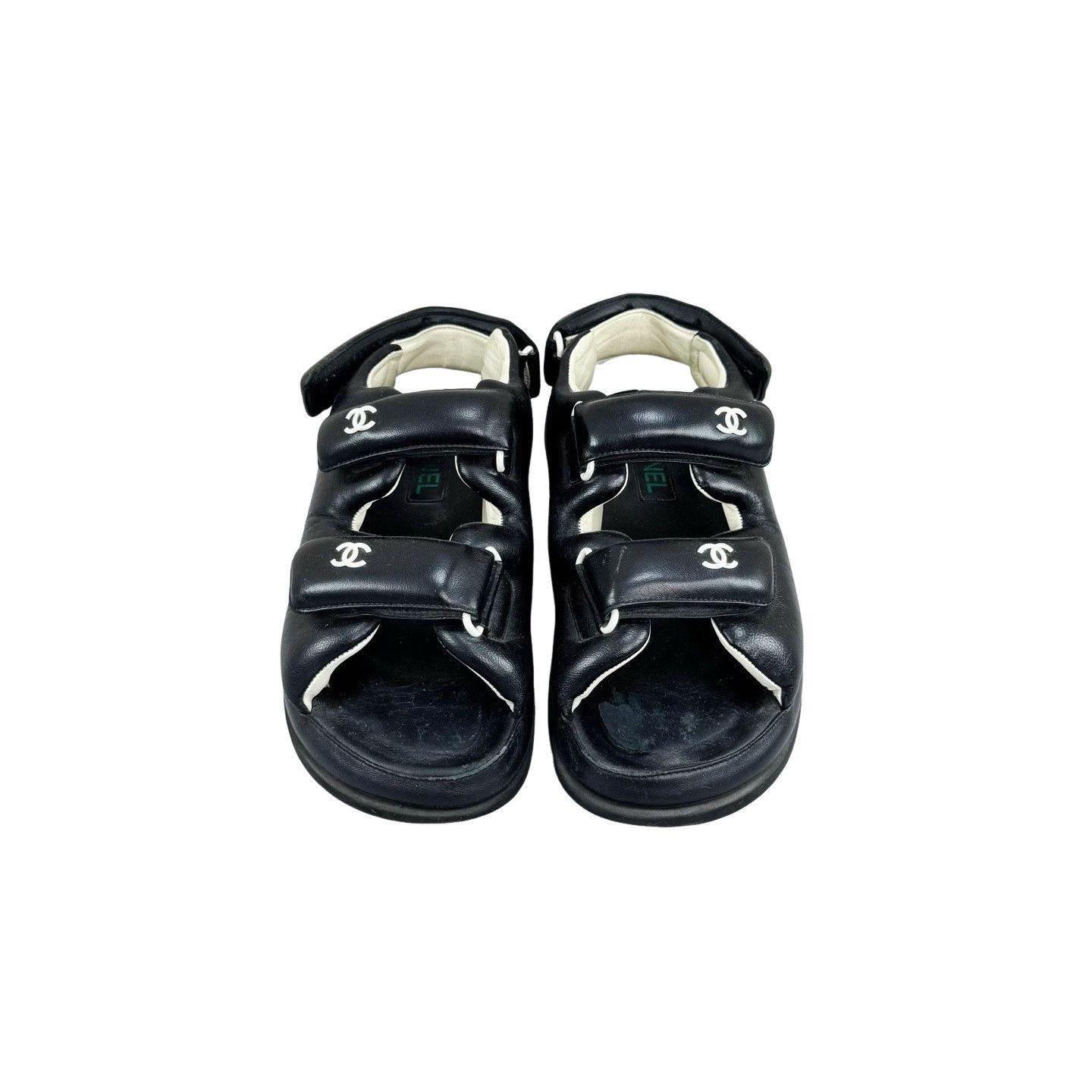 Chanel Chanel Quilted Logo Dad Sandals Size 38.5 Size US 8.5 / IT 38.5 - 1 Thumbnail
