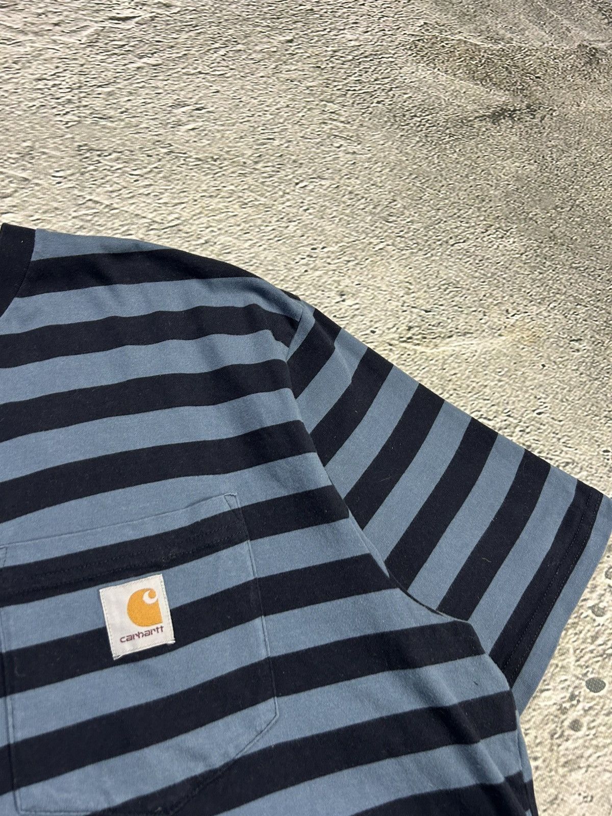 Carhartt Carhartt S/S Merrick Pocket T-shirt striped navy blue Size US XL / EU 56 / 4 - 2 Thumbnail