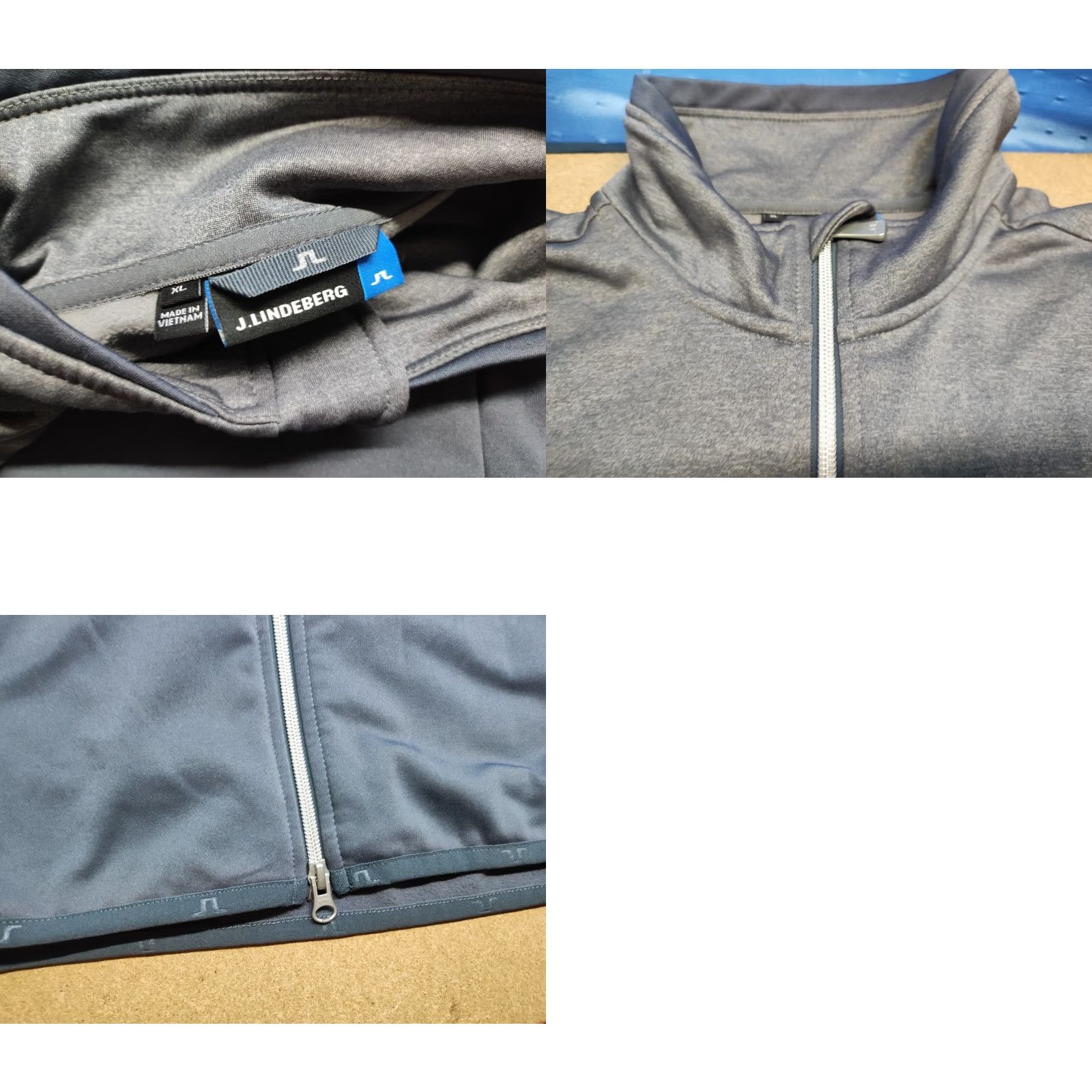 J.Lindeberg J. Lindeberg Mens Jacket XL Huxley Blocked Tech Jersey Golf Midlayer Zip Full Zip Quick Dry Multicolor Regular Men Jacket Keepers Size US XL / EU 56 / 4 - 9 Thumbnail