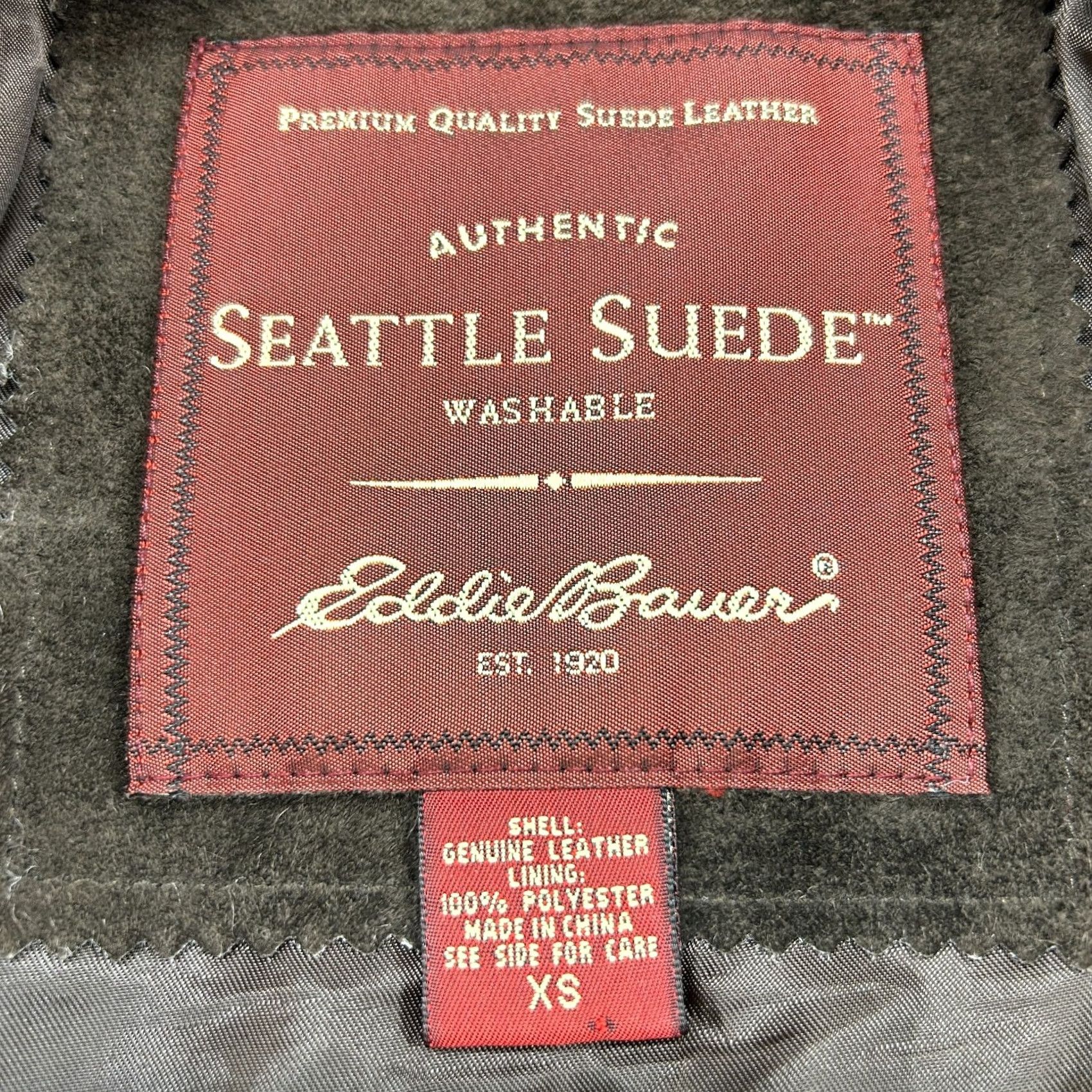 Eddie Bauer VINTAGE Eddie Bauer Jacket Womens XS Brown Genuine Leather Seattle Suede Trucker Size XS / US 0-2 / IT 36-38 - 6 Thumbnail