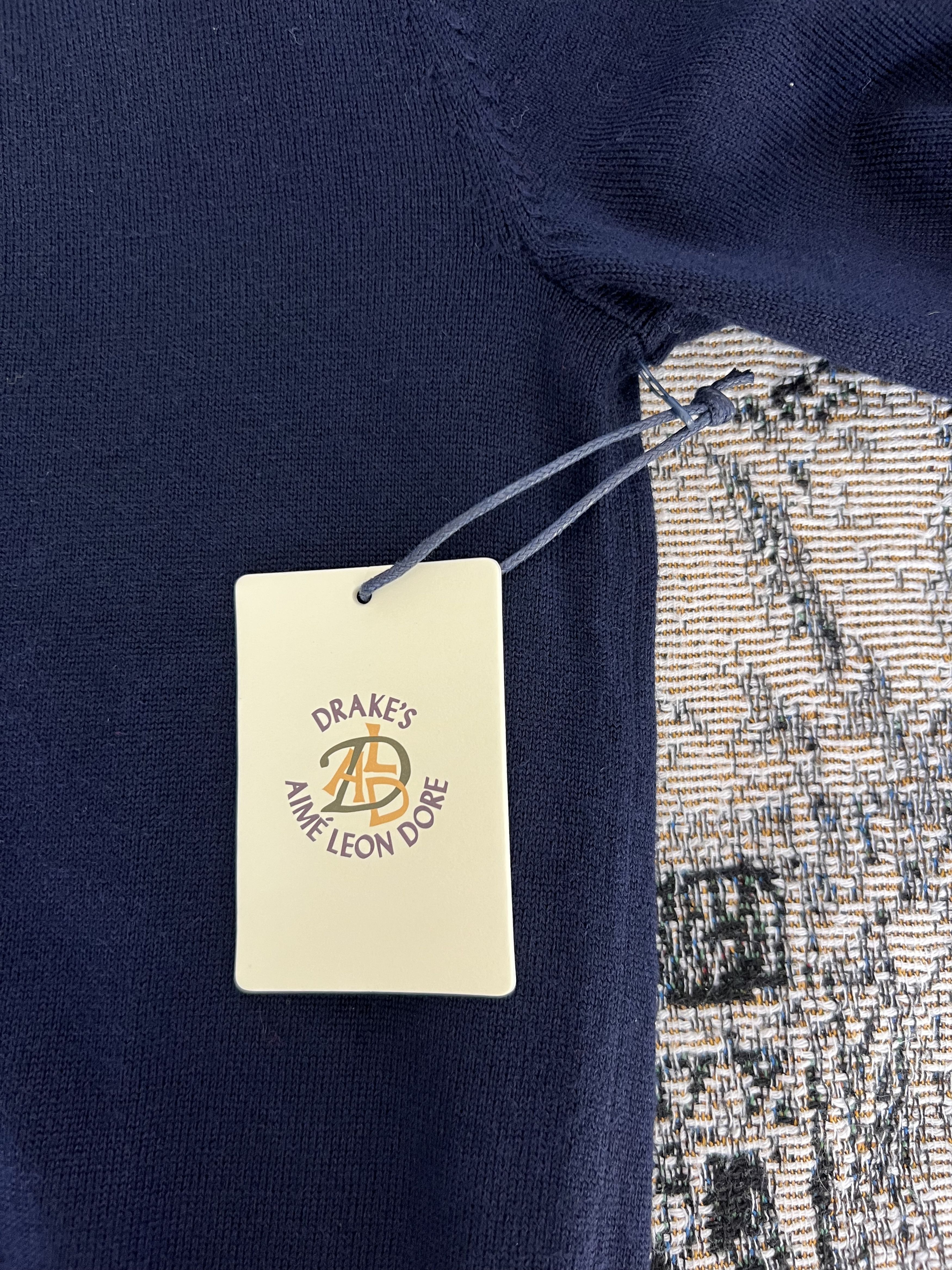 Aime Leon Dore × Drake's Aime Leon Dore Drake's Intarsia V-Neck Sweater in Navy Size US M / EU 48-50 / 2 - 8 Thumbnail
