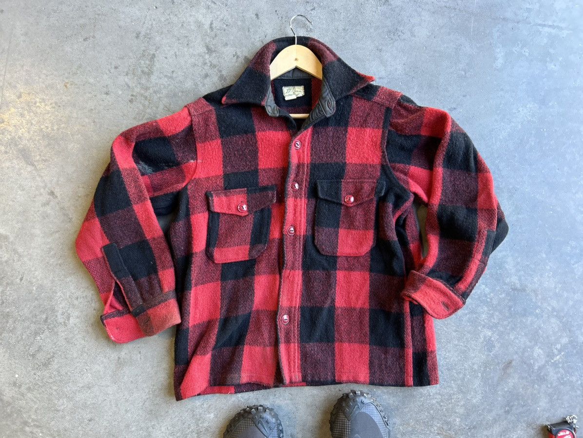 L.L. Bean × Vintage 1950s or 60s vintage L.L Bean red & black flannel Size US M / EU 48-50 / 2 - 2 Thumbnail