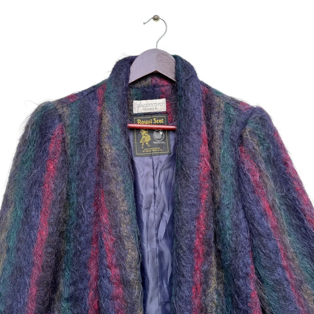 Designer × Vintage Royal Scot Mohair By Samuel Tweed For Kaoryinu Tokyo Coat Size US L / EU 52-54 / 3 - 6 Thumbnail