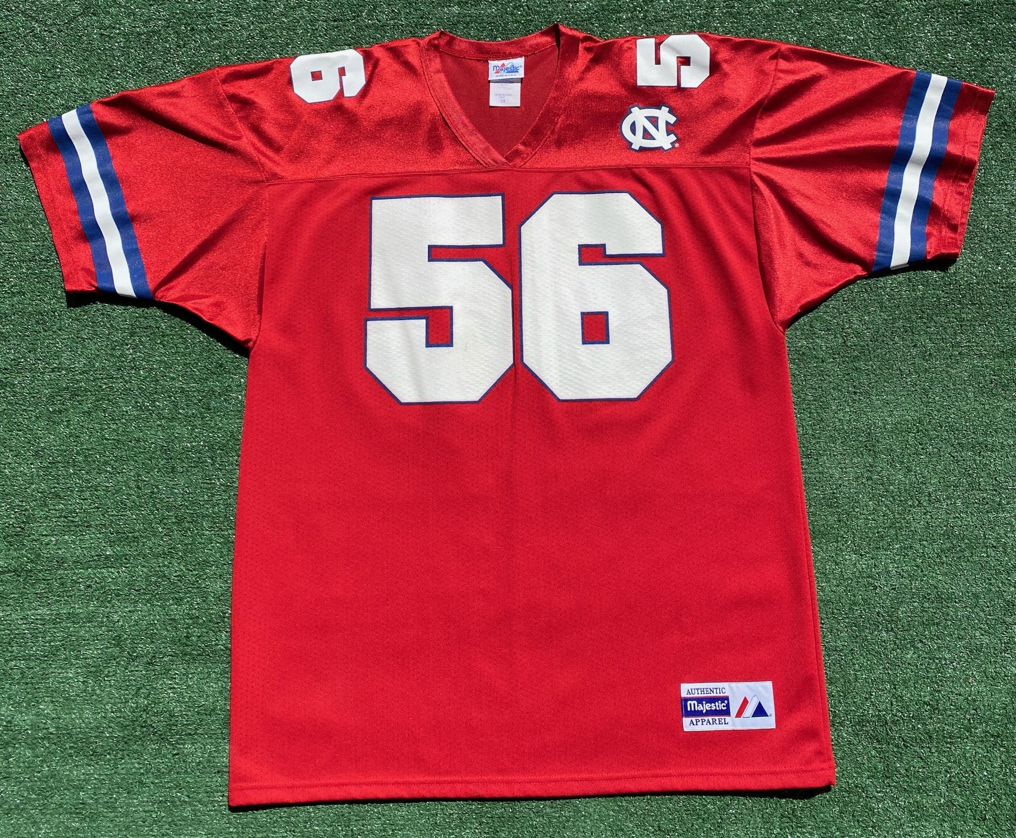 Majestic 90’s Majestic #56 Painted Football Jersey 2XL TALL Size US XXL / EU 58 / 5 - 1 Thumbnail