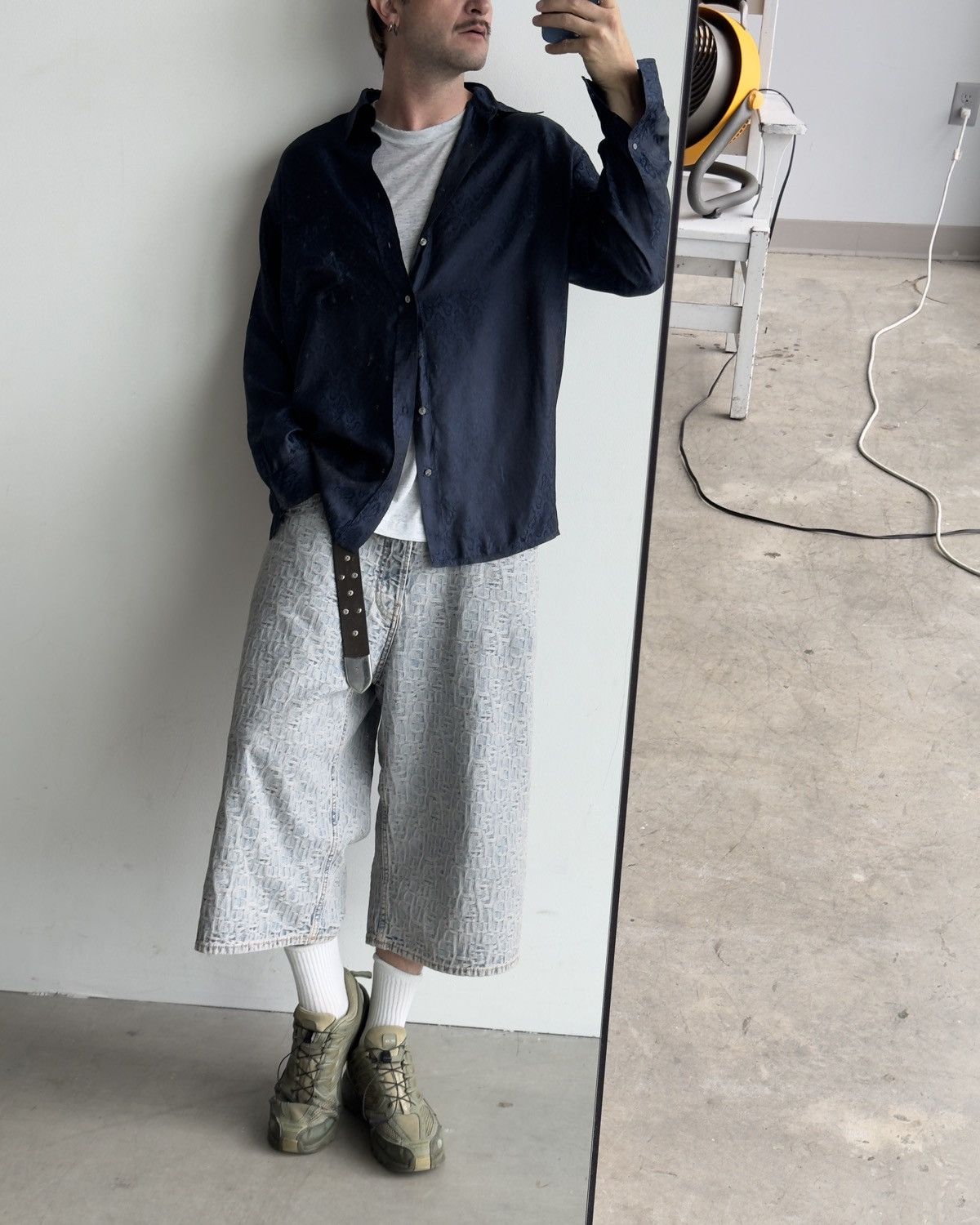Acne Studios Acne Studios Navy Paisley Print Button Up Size US S / EU 44-46 / 1 - 2 Thumbnail