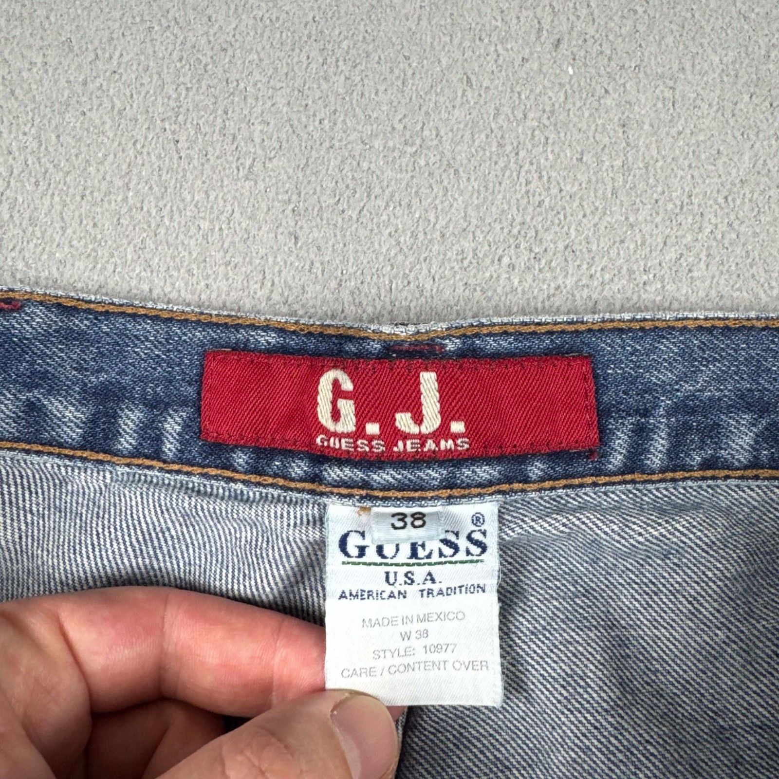 Guess Guess Vintage Denim Shorts 38 Blue Carpenter Jorts Y2K Size US 38 / EU 54 - 4 Thumbnail