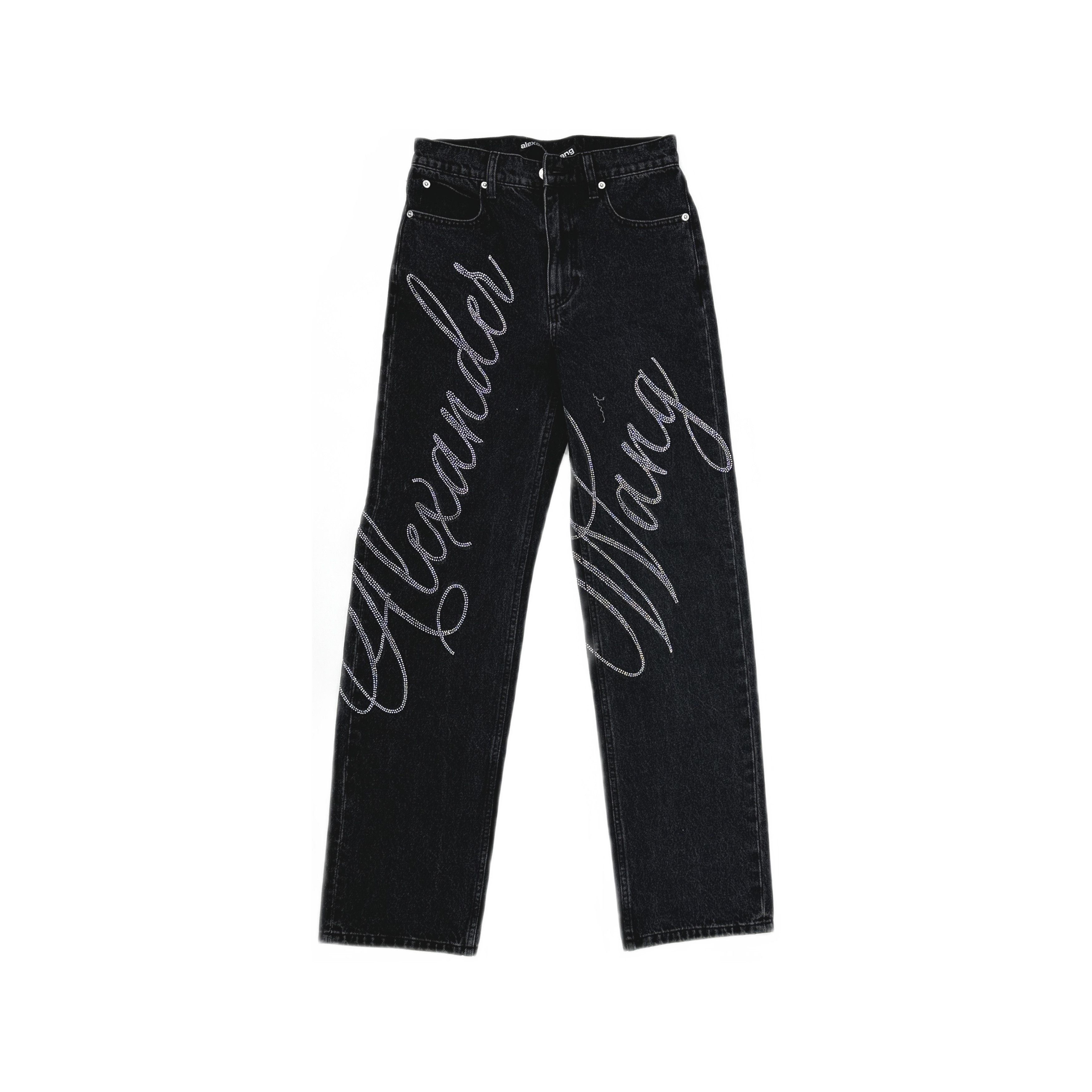 Alexander Wang Alexander Wang Rhinestone Logo Jeans Size 27 Size 27" / US 4 / IT 40 - 1 Thumbnail