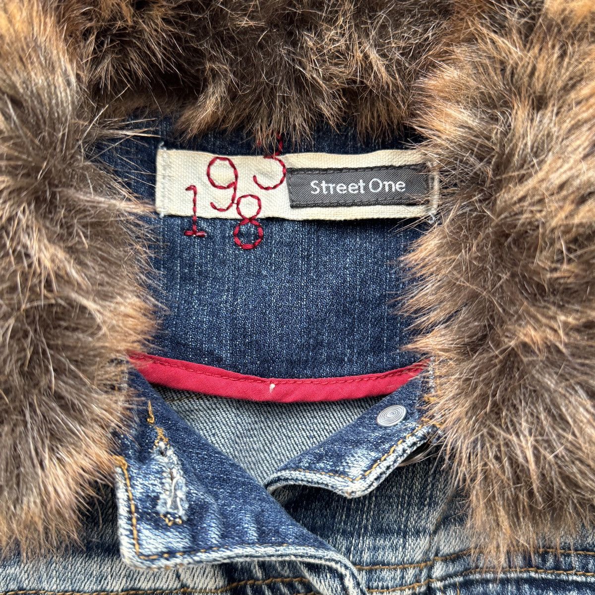 Hysteric Glamour Japanese Style Y2K Grunge Washed Denim Faux Fur Denim Jacket Size S / US 4 / IT 40 - 9 Thumbnail