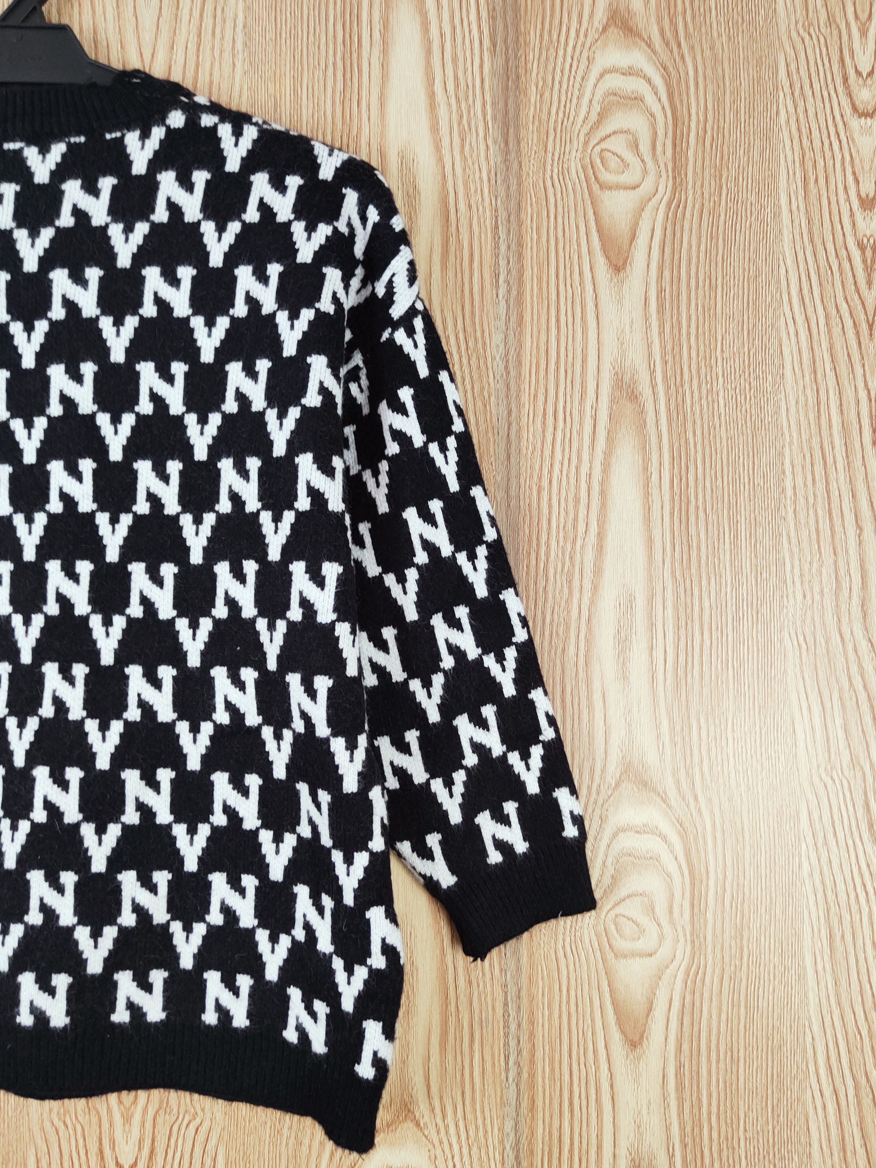 Homespun Knitwear × I Love NY × New York Yankees Japanese Brand Black White NY Knitwear Sweatshirts #W880 Size M / US 6-8 / IT 42-44 - 10 Thumbnail