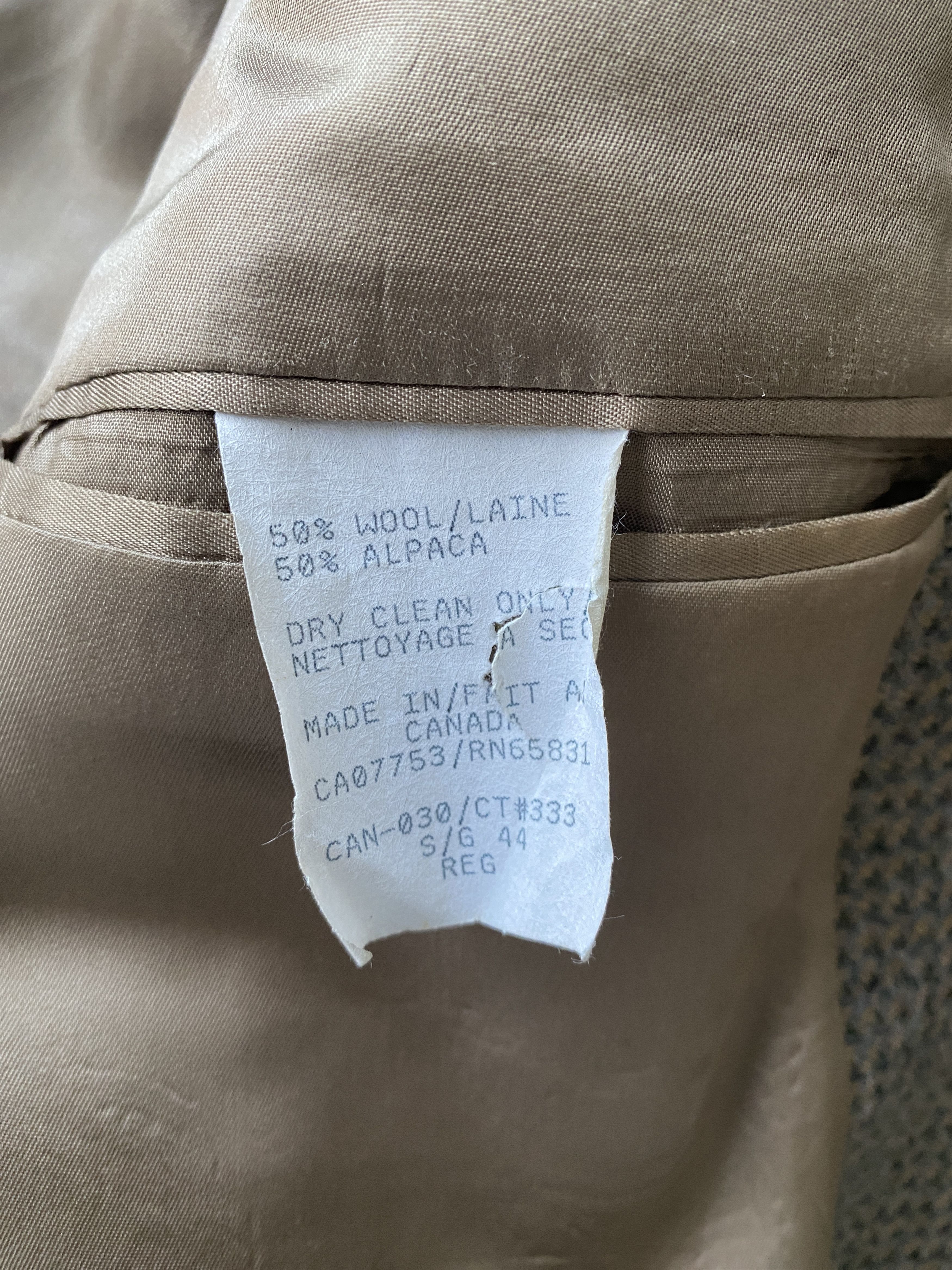 Vintage Vintage Made in Canada Wool Alpaca Jacket Size 44R - 3 Thumbnail