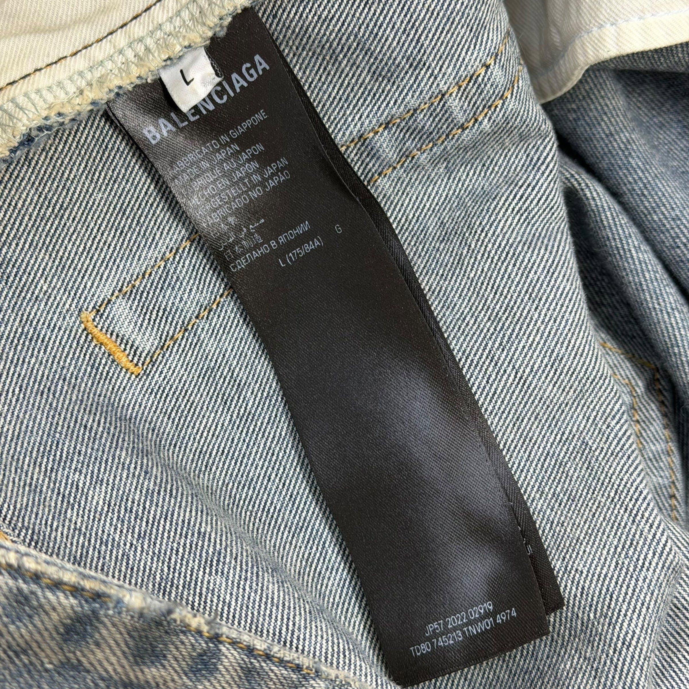 Balenciaga Balenciaga Baggy Distressed Blue Washed Denim 32 Size US 32 / EU 48 - 8 Thumbnail