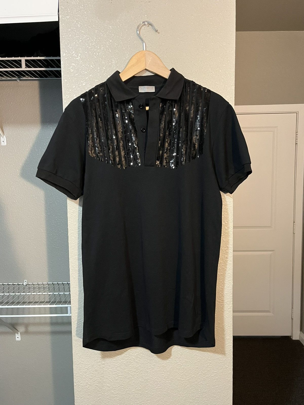 Dior × Hedi Slimane Dior Homme AW06 Sequin Polo | Grailed