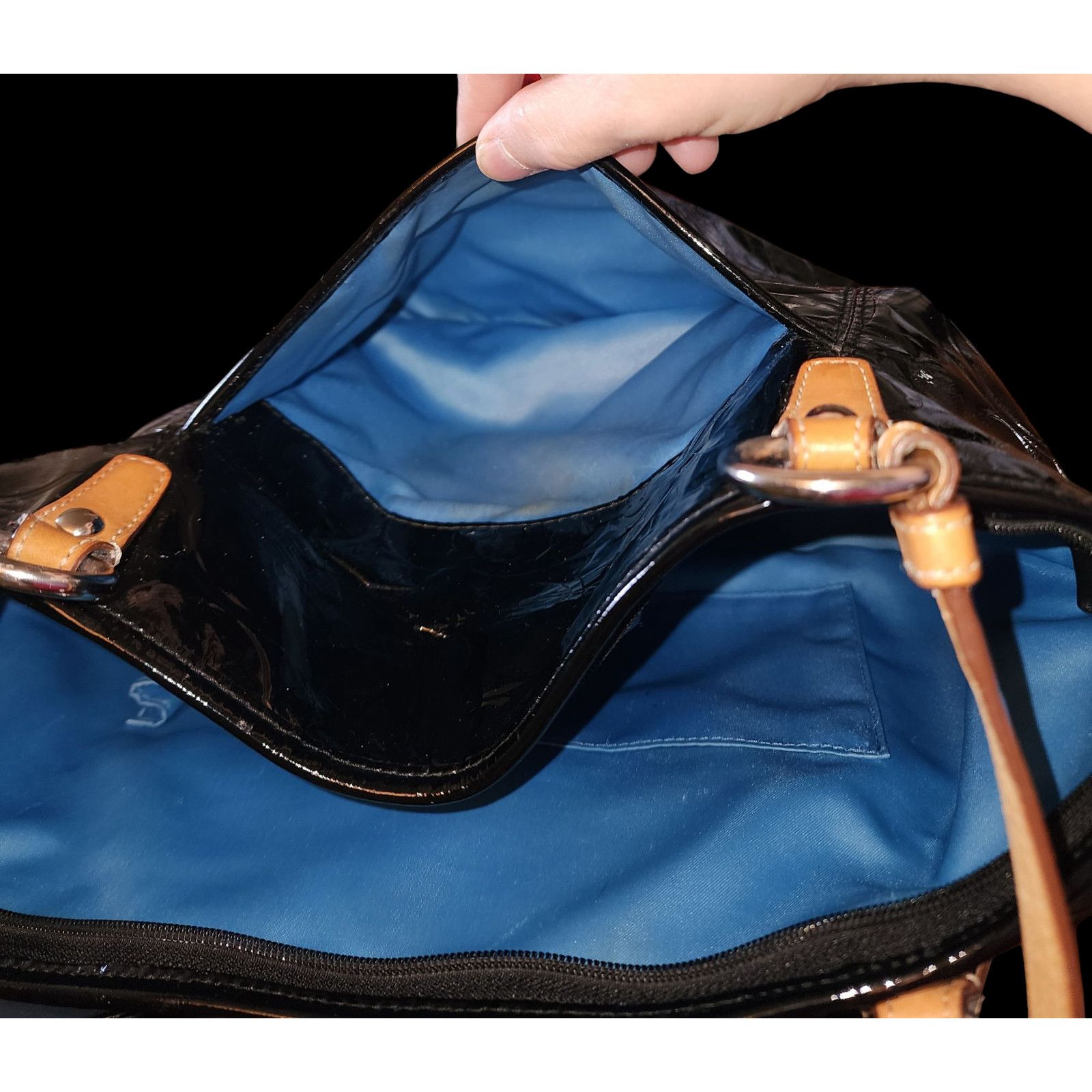 Coach Coach Peyton black patent leather bag with matching wallet. Size ONE SIZE - 7 Thumbnail