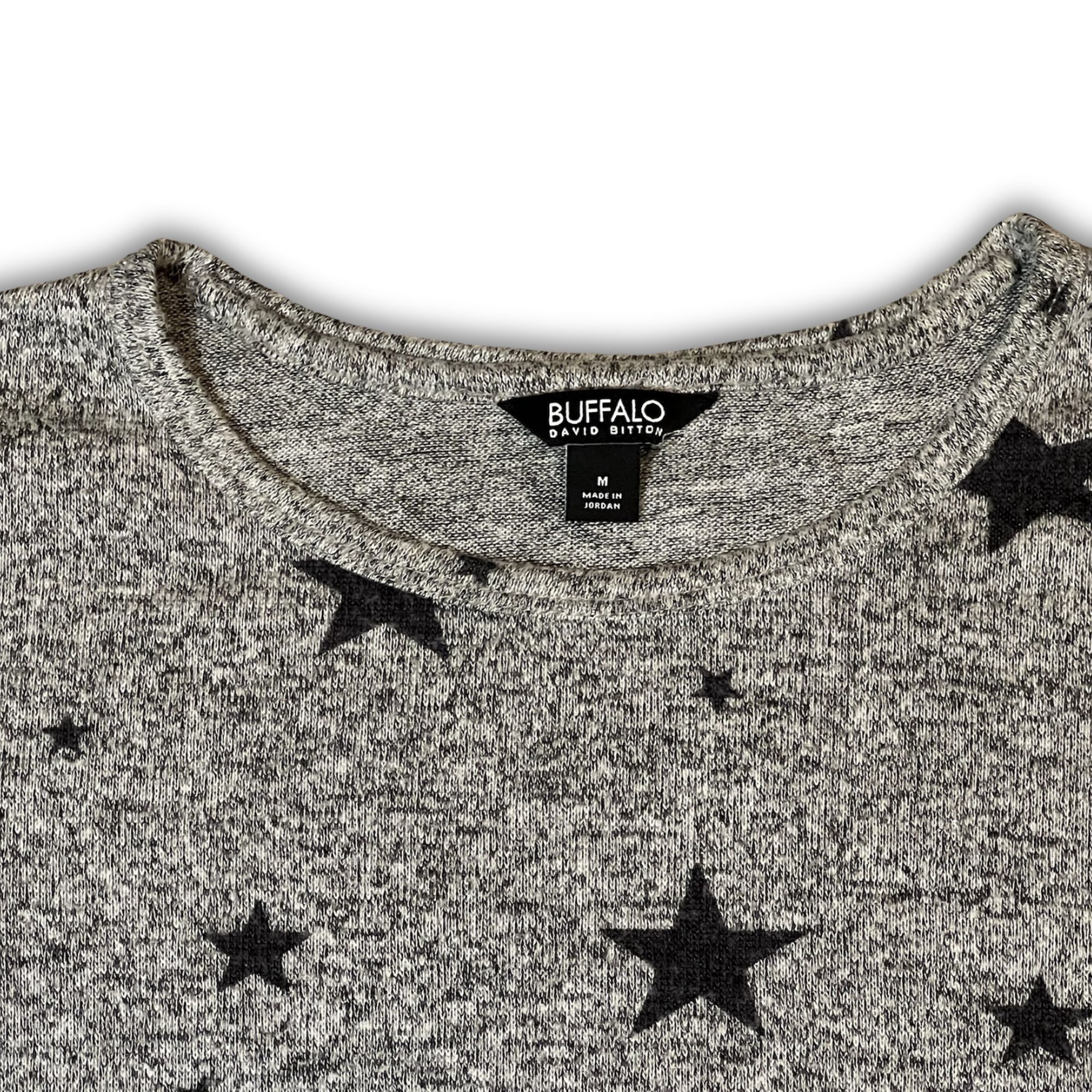 Buffalo David Bitton Buffalo David Bitton Gray Star Print Sweater Medium Made In Size M / US 6-8 / IT 42-44 - 4 Thumbnail