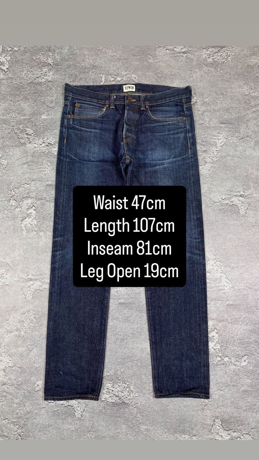 Edwin Edwin Selvedge Straight Fit 2000s Casuals Size 33 Japan Size US 33 - 2 Thumbnail