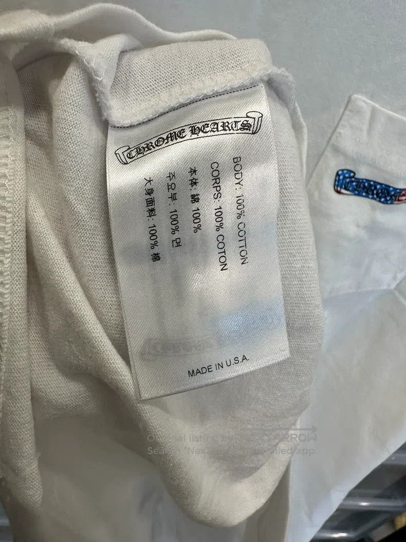 Chrome Hearts CHROME HEARTS Size XL Mattyboy American flag scroll white s Size US XL / EU 56 / 4 - 6 Thumbnail