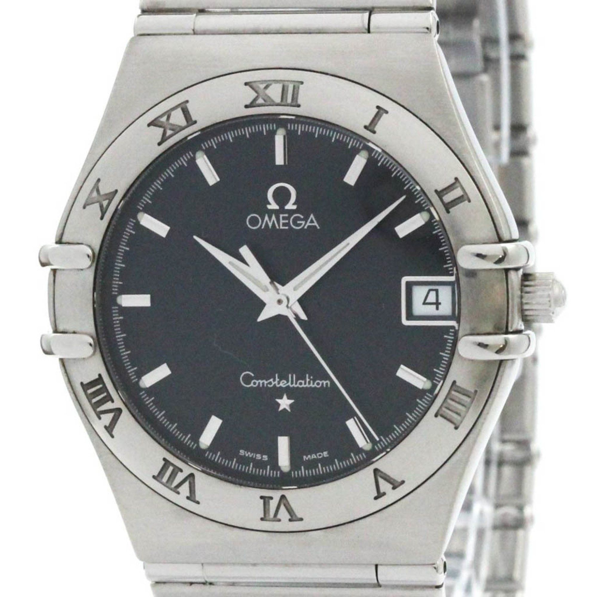 Polished Omega Constellation Stainless Steel Quartz Mens Watch 1512.40 in Grey, Women's