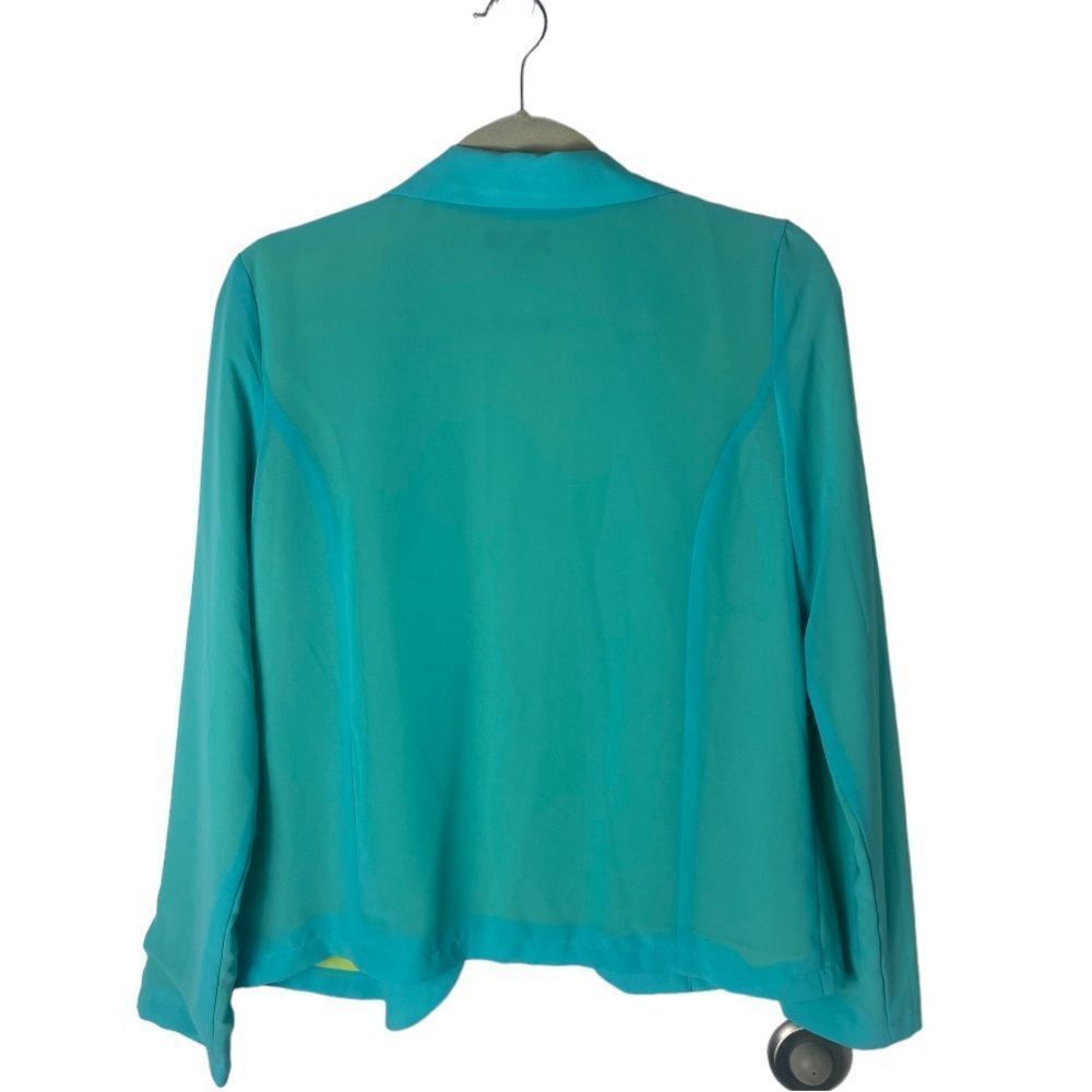 Other Willi Smith Blazer. Gorgeous Aqua Blazer with Lime Green. Me Size M / US 6-8 / IT 42-44 - 2 Thumbnail