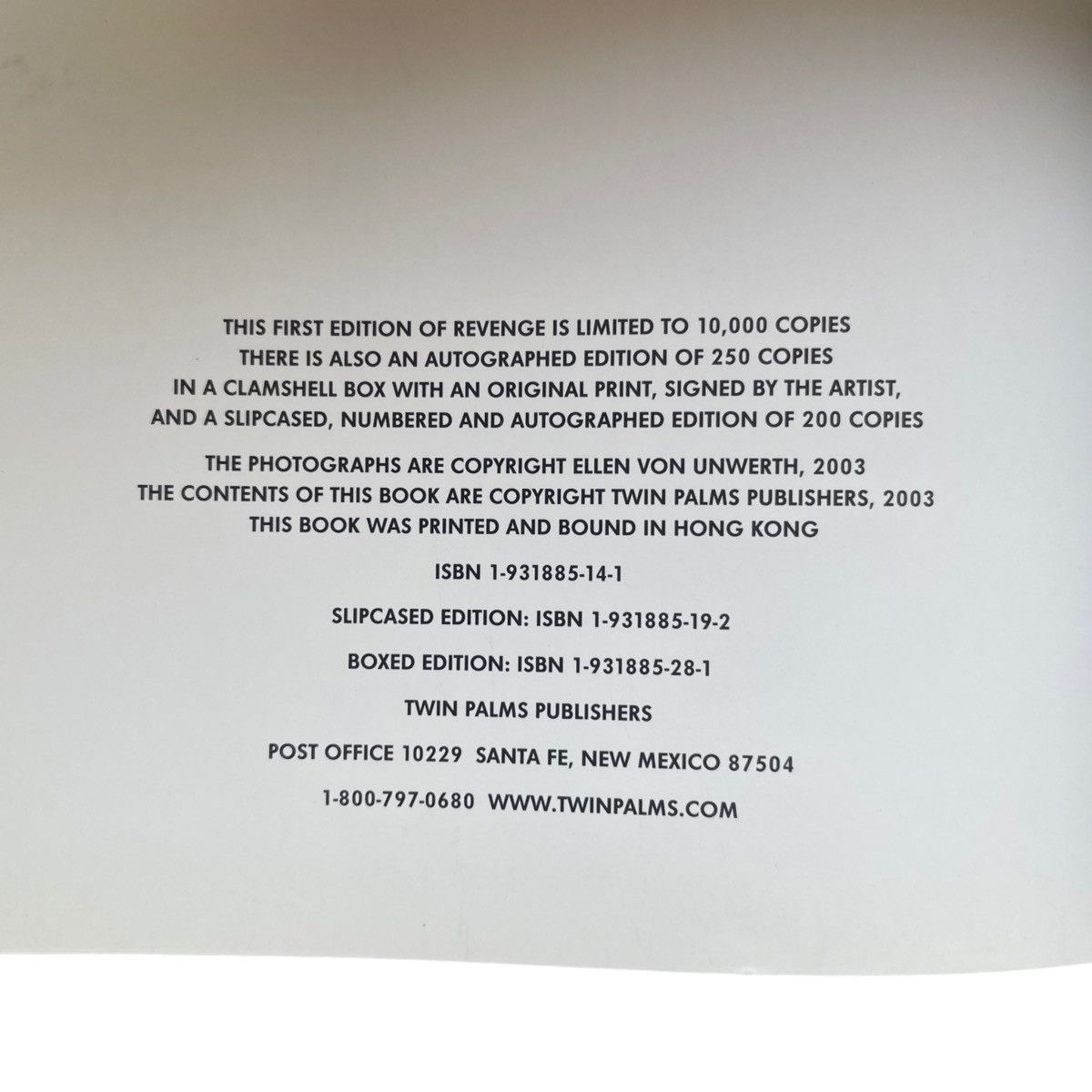Designer × Vintage Ellen von Unwerth Revenge Book Signed Limited Edition 5/50 Size ONE SIZE - 9 Thumbnail
