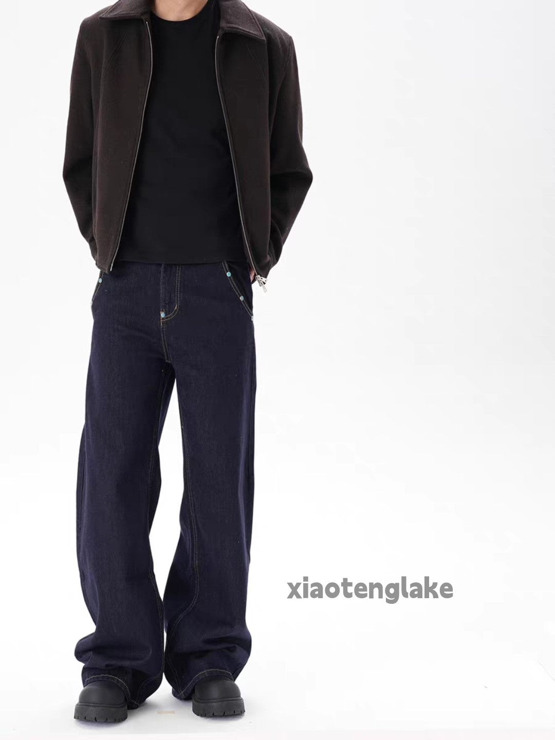 Jean zx wide Leg flared Balenciaga acne style baggy jeans Size US 34 / EU 50 - 3 Thumbnail