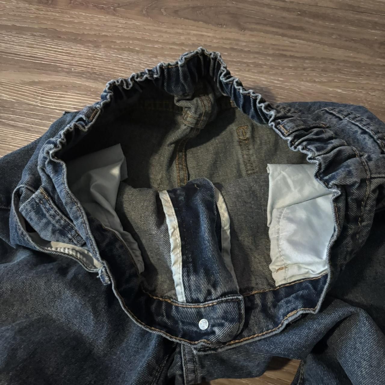 Vintage Crazy Vintage Y2K/2000s Baggy Grunge Dark Wash Wide Leg Skater Denim Jeans! 30x30 Size US 30 / EU 46 - 8 Thumbnail