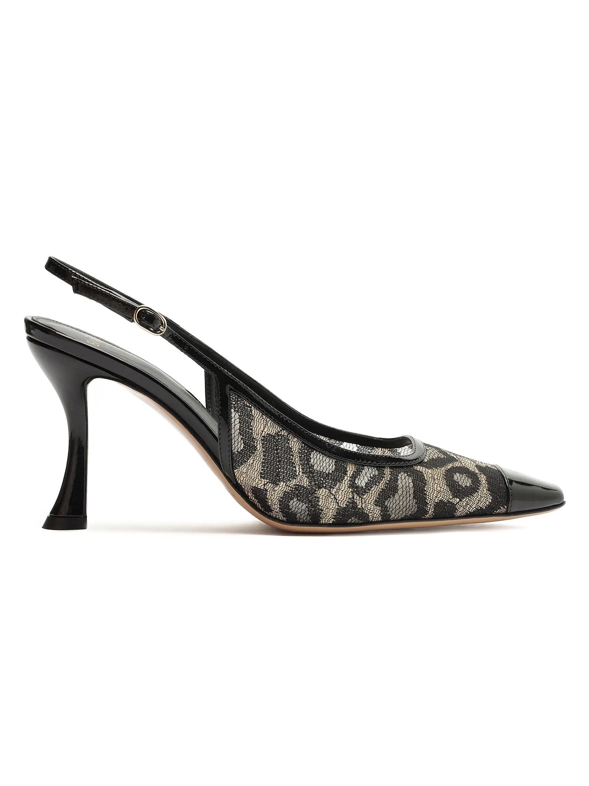 Alexandre Birman os11x1225 Olivia 85MM Printed Slingback Pumps in Black Size US 9 / IT 39 - 1 Thumbnail