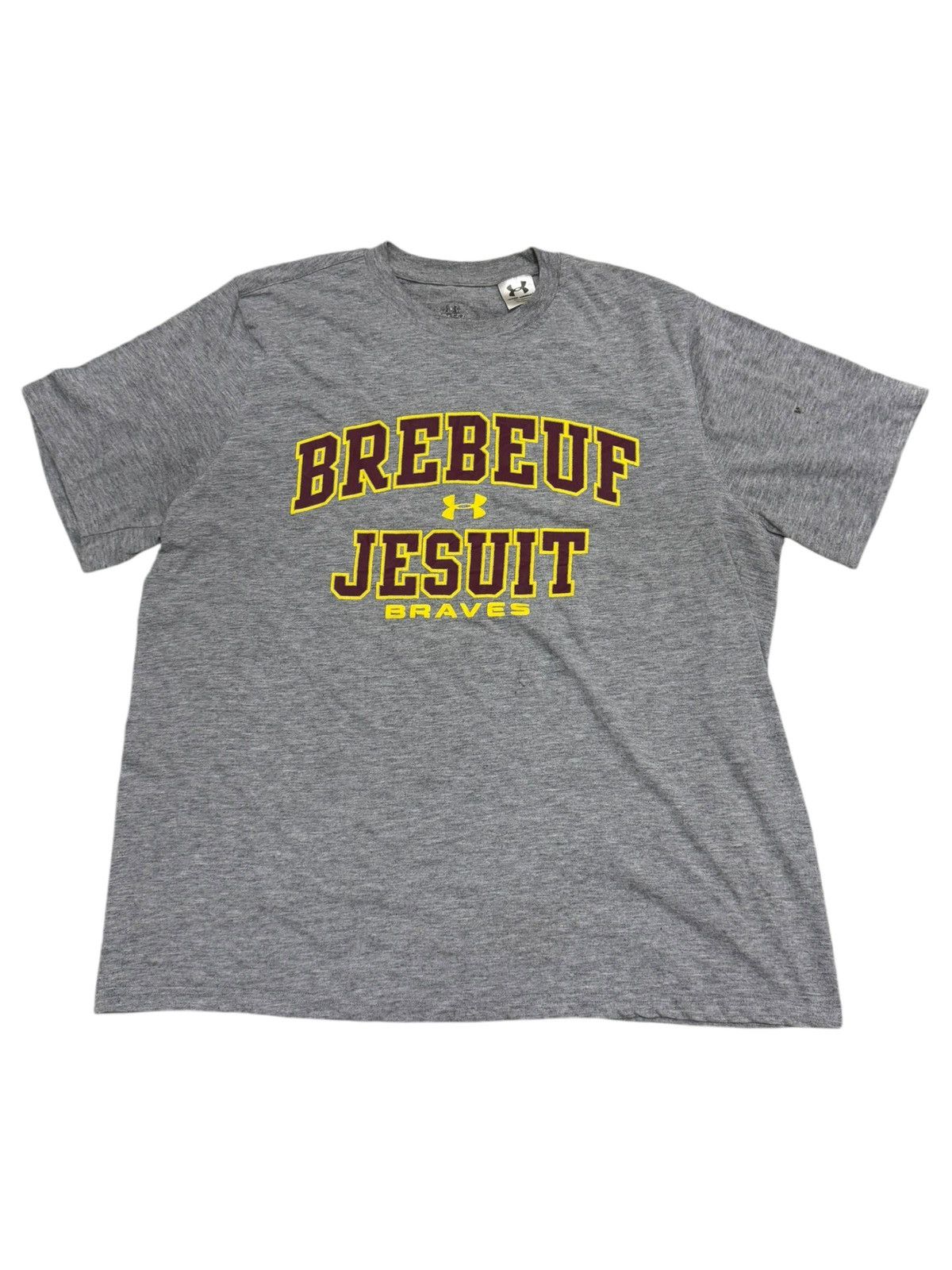 Under Armour × Vintage UNDER ARMOUR COLLAB BREBEUF JESUIT 100% POLYESTER TEE Size US L / EU 52-54 / 3 - 1 Thumbnail