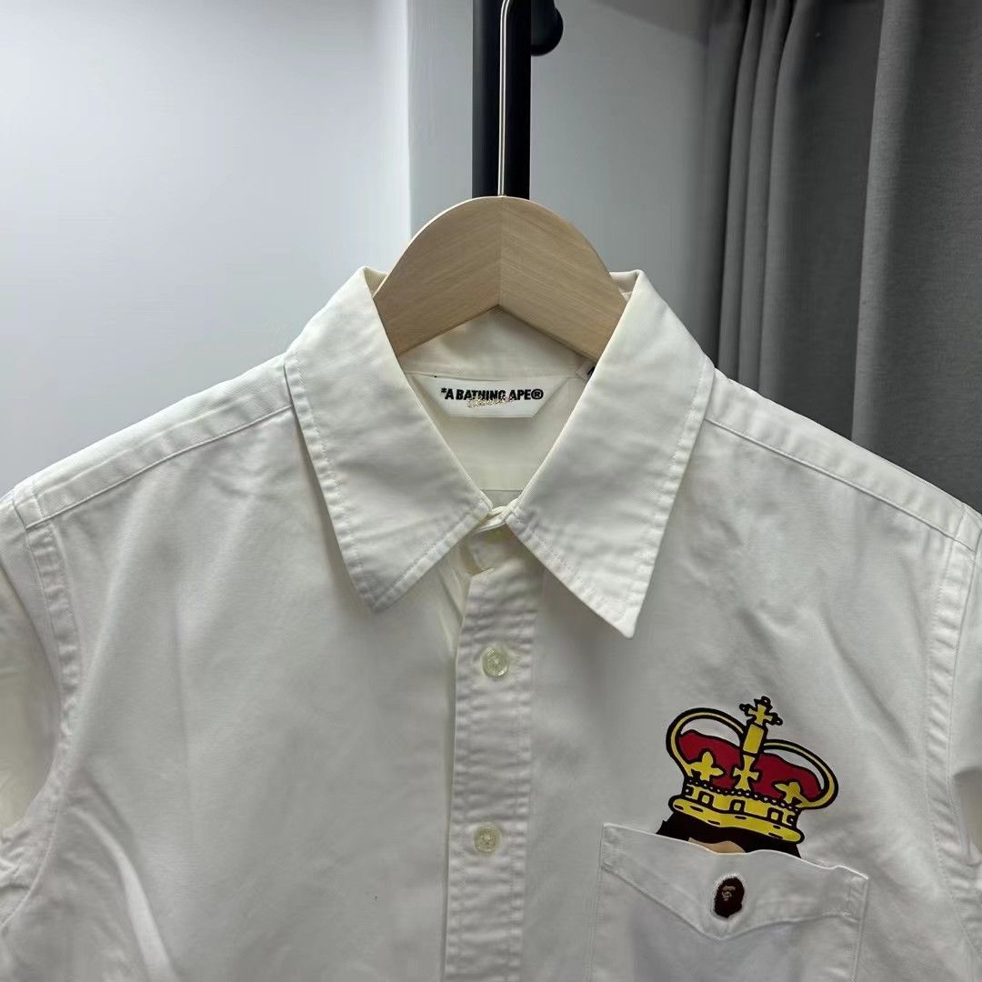 Bape CROWN POCKET BUTTON UP SHIRT Size US M / EU 48-50 / 2 - 4 Thumbnail