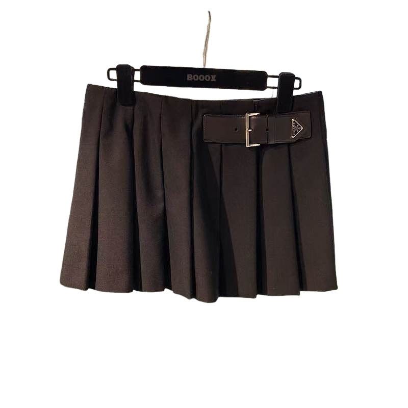 Prada PRADA Gray Wool Skirt New And Authentic (Women's size:IT 40