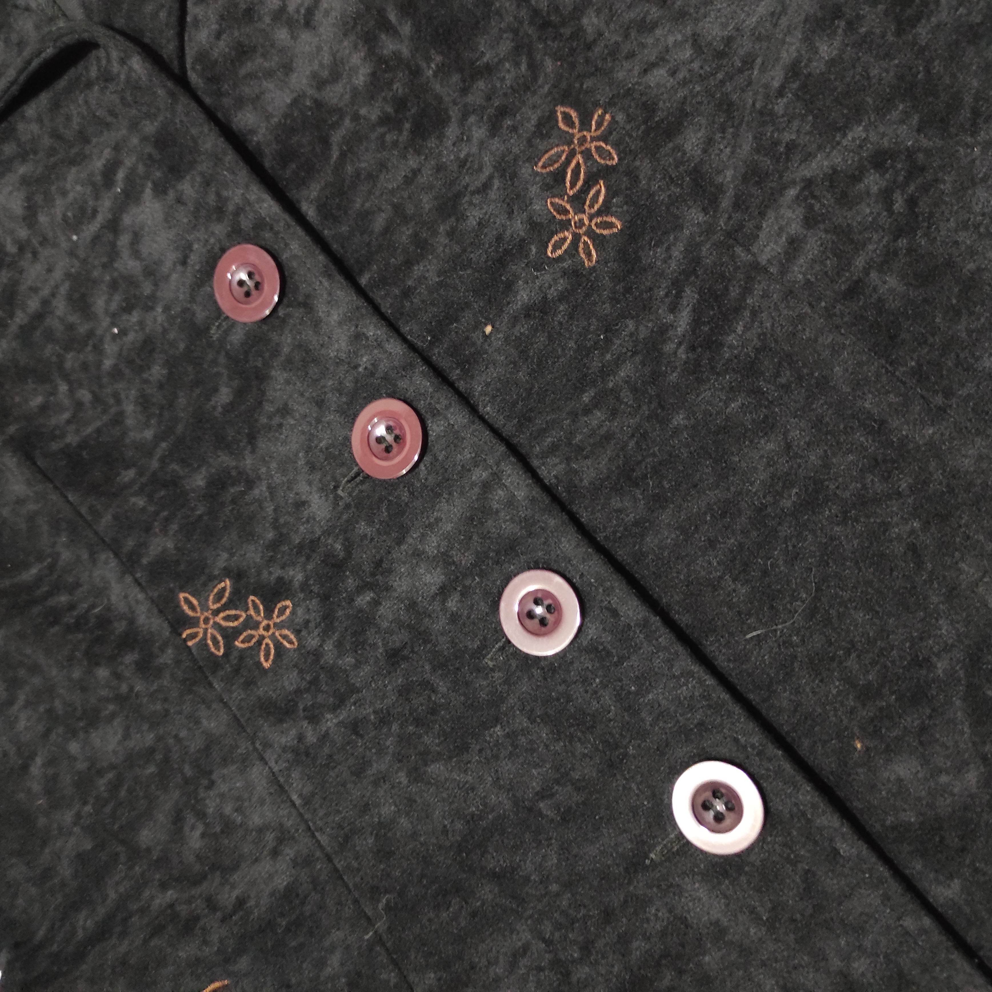 Vintage Vintage Flower Circle Embroidered Long Blazer Size M / US 6-8 / IT 42-44 - 5 Thumbnail