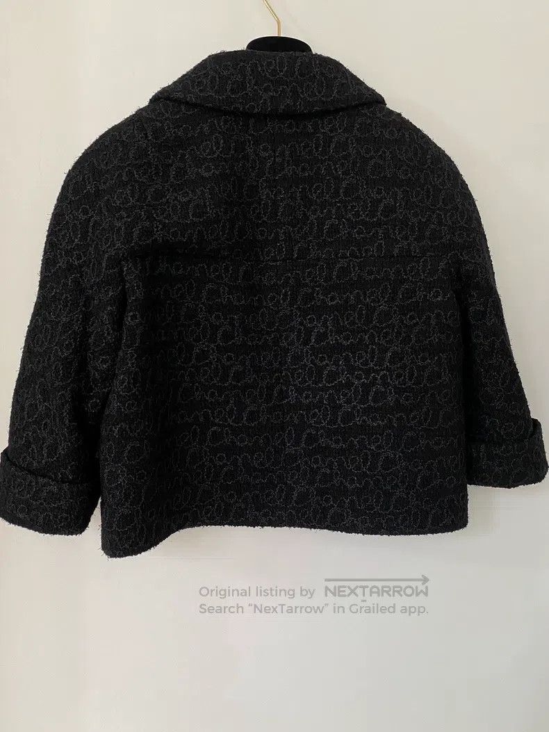 Chanel Chanel Black dark pattern logo thick tweed twill soft twee Size XXS / US 00 / IT 34 - 2 Thumbnail