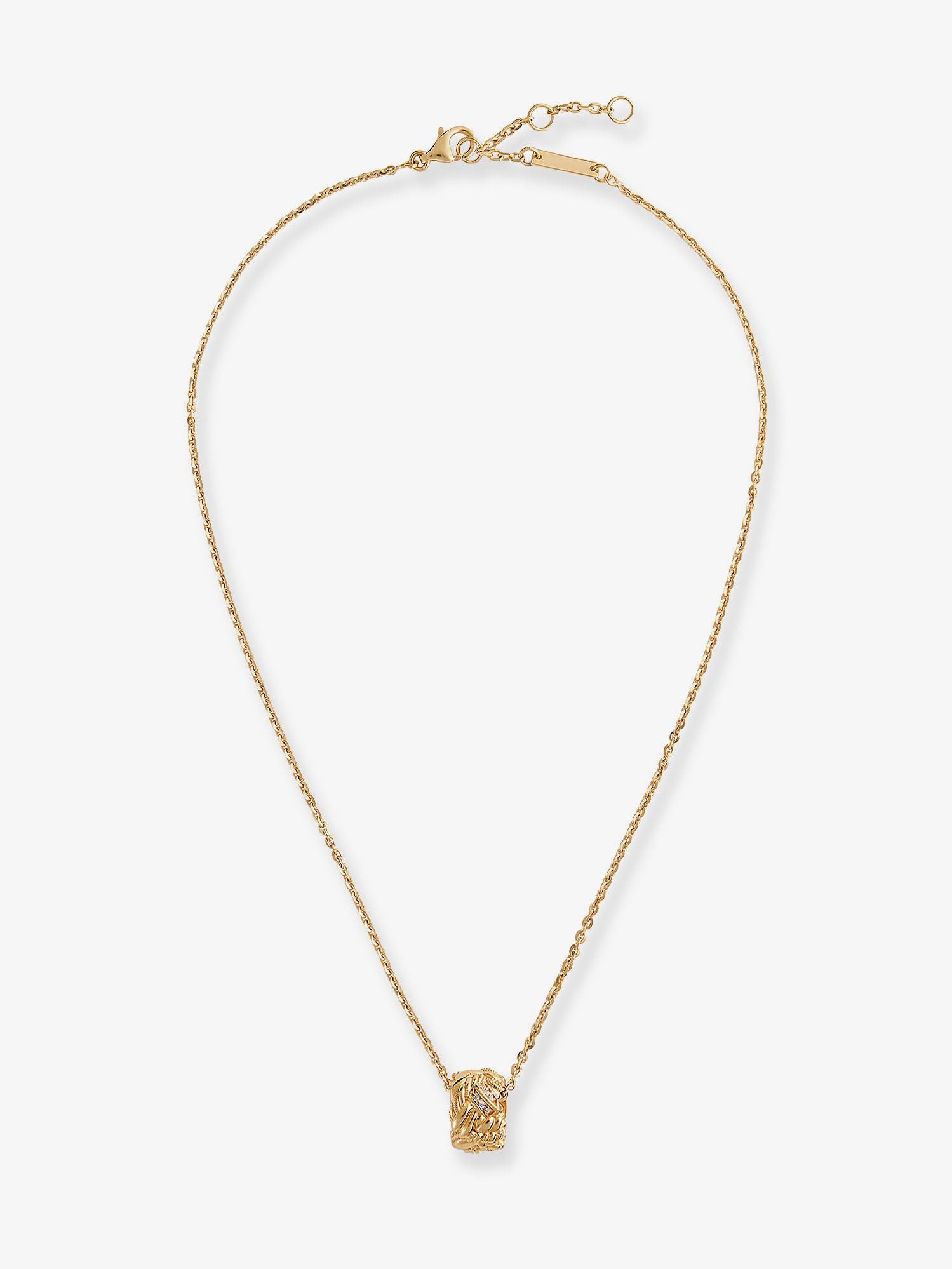 Bottega Veneta Silver Necklace With Intreccio Pendant Size ONE SIZE - 1 Thumbnail