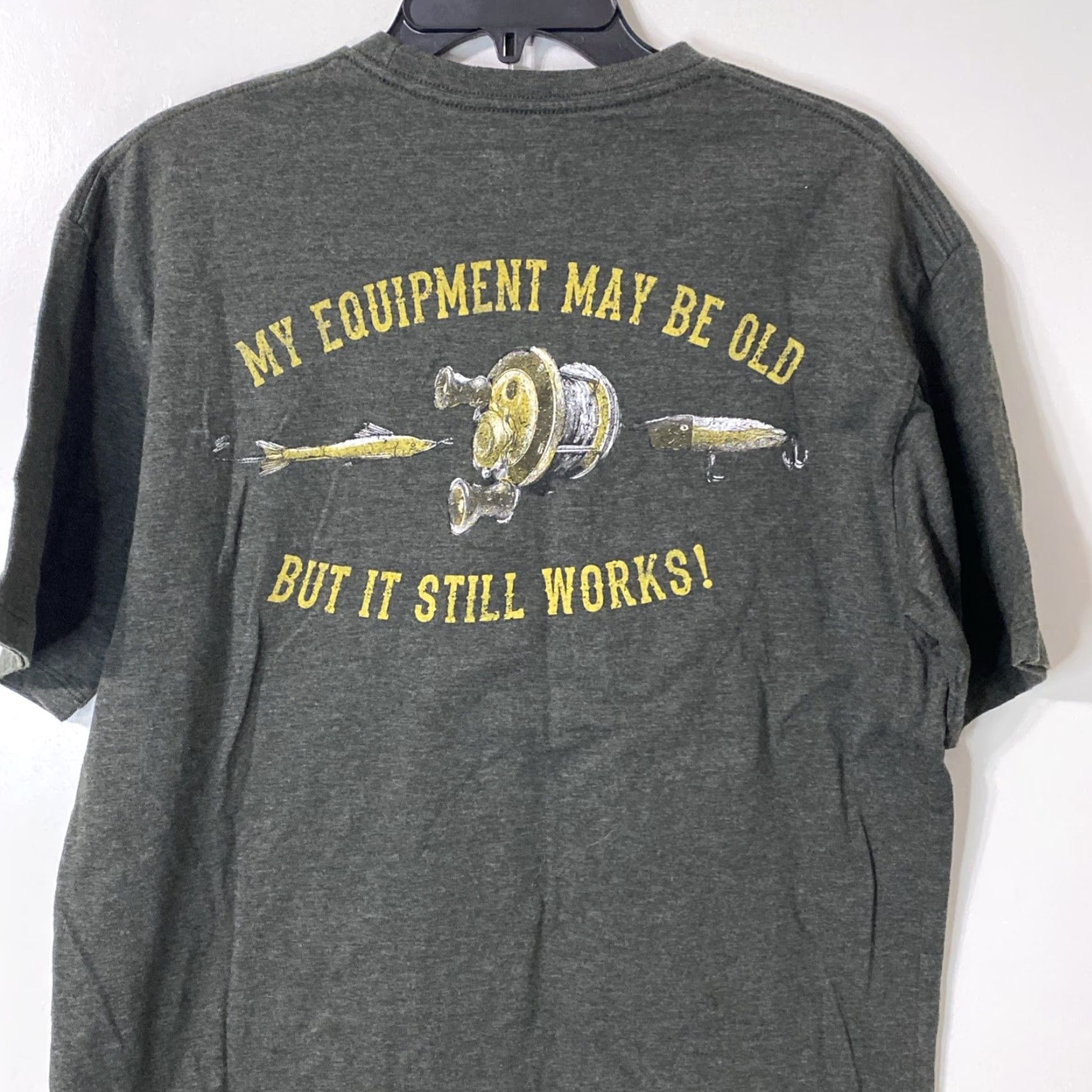 Bass Pro Shops VINTAGE Bass Pro Shops T Shirt Mens M Old Lures Tackle Angler Tournament Gray Short Sleeve Fish Outdoor Size US M / EU 48-50 / 2 - 2 Thumbnail