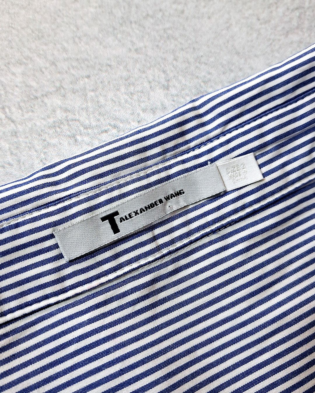 Alexander Wang T BY ALEXANDER WANG HALTER STRIPED COTTON POPLIN SHIRT Size L / US 10 / IT 46 - 6 Thumbnail