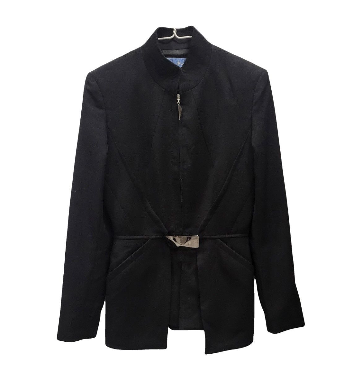 image of Vintage Thierry Mugler Couture Wool Blazer Designer in Black, Women's (Size Small)