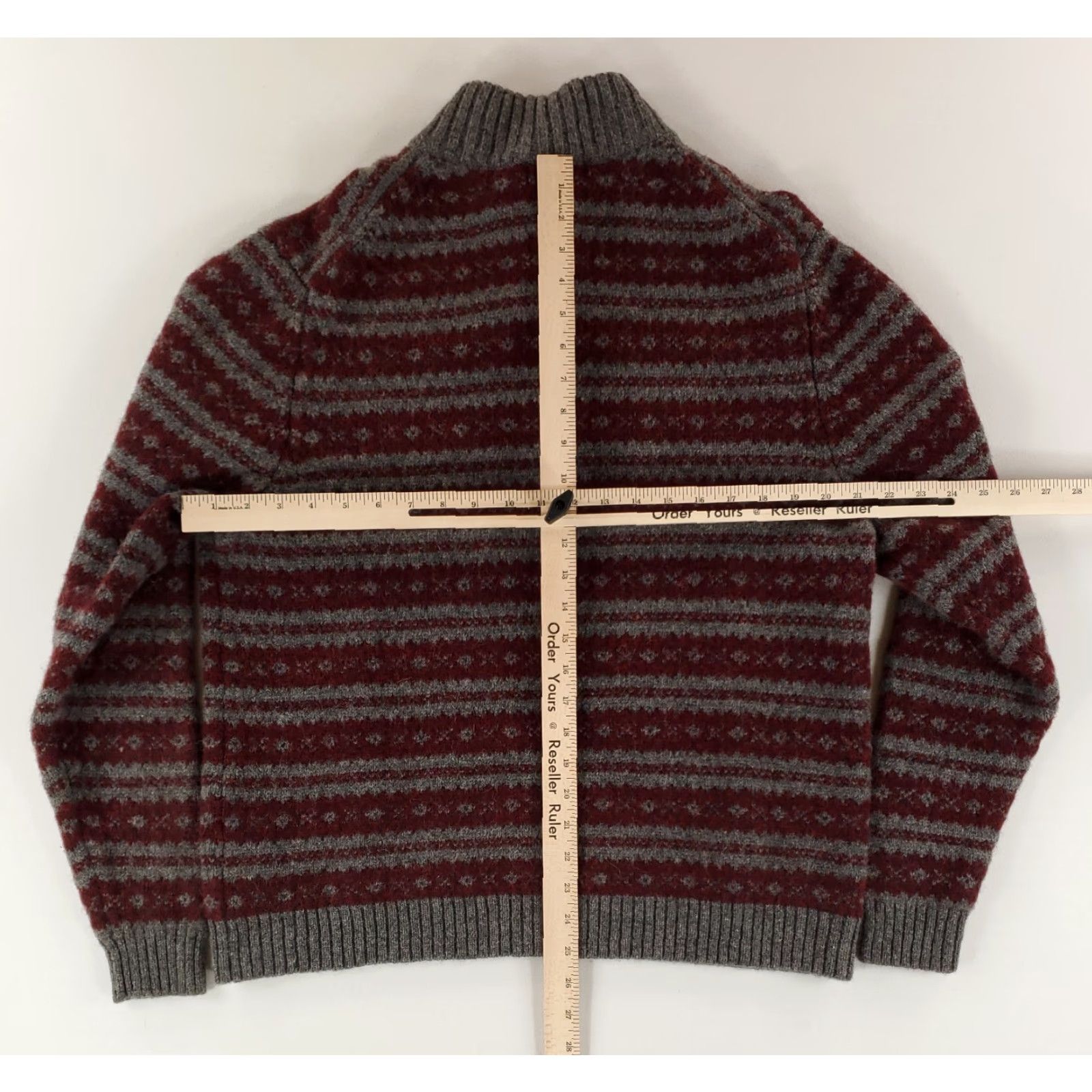 Eddie Bauer Eddie Bauer Sweater 3 Button Henley 100% Wool Gray Red Long Sleeve Mens XL Men Knit Multicolor Henley 3 Button Long Sleeve Wool XL Mens Size US XL / EU 56 / 4 - 6 Thumbnail