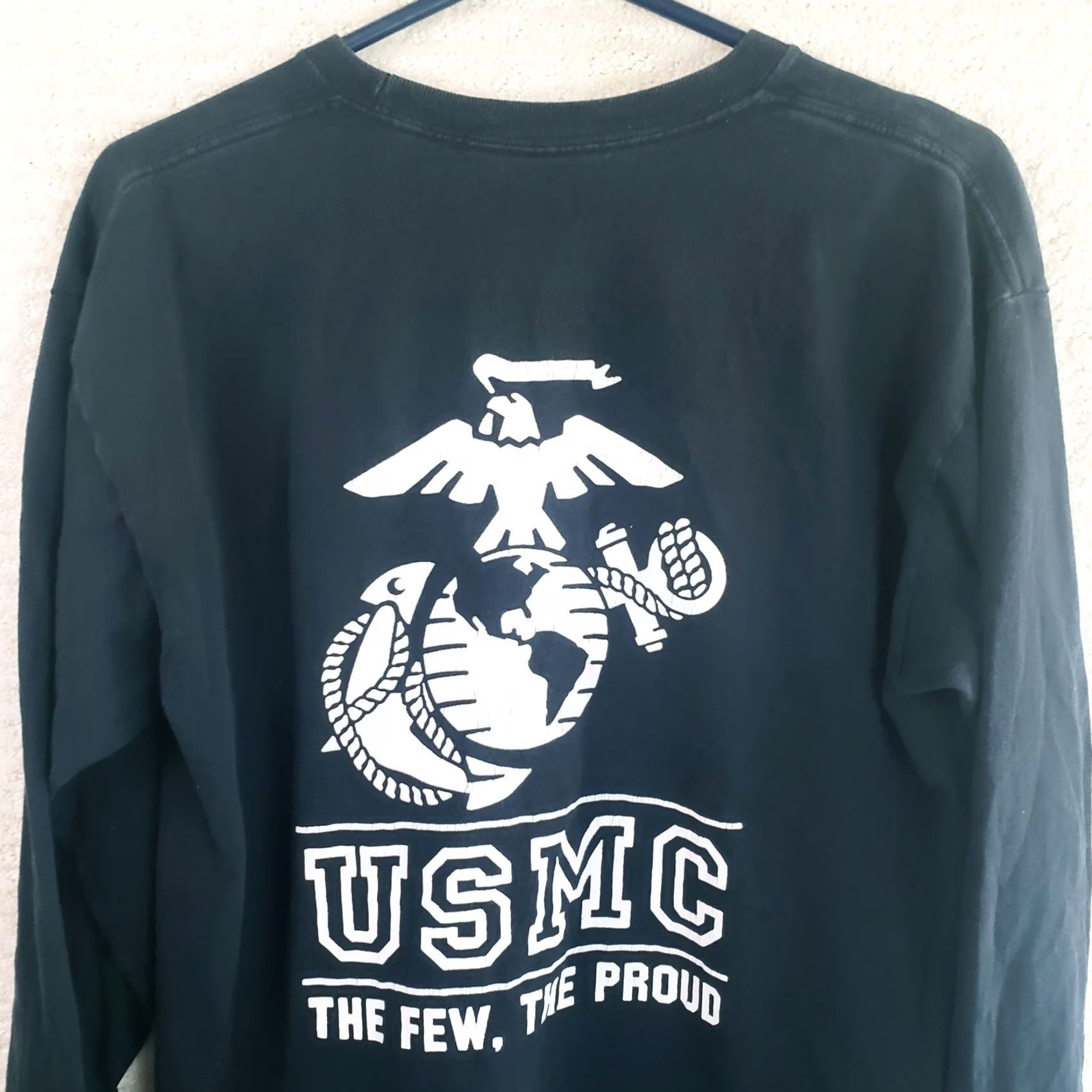 Vintage USMC Marines Men’s M Long Sleeve Black T-Shirt Pullover The Few The Proud Graphic Tee Clothing Mens Shirt Size US M / EU 48-50 / 2 - 6 Thumbnail