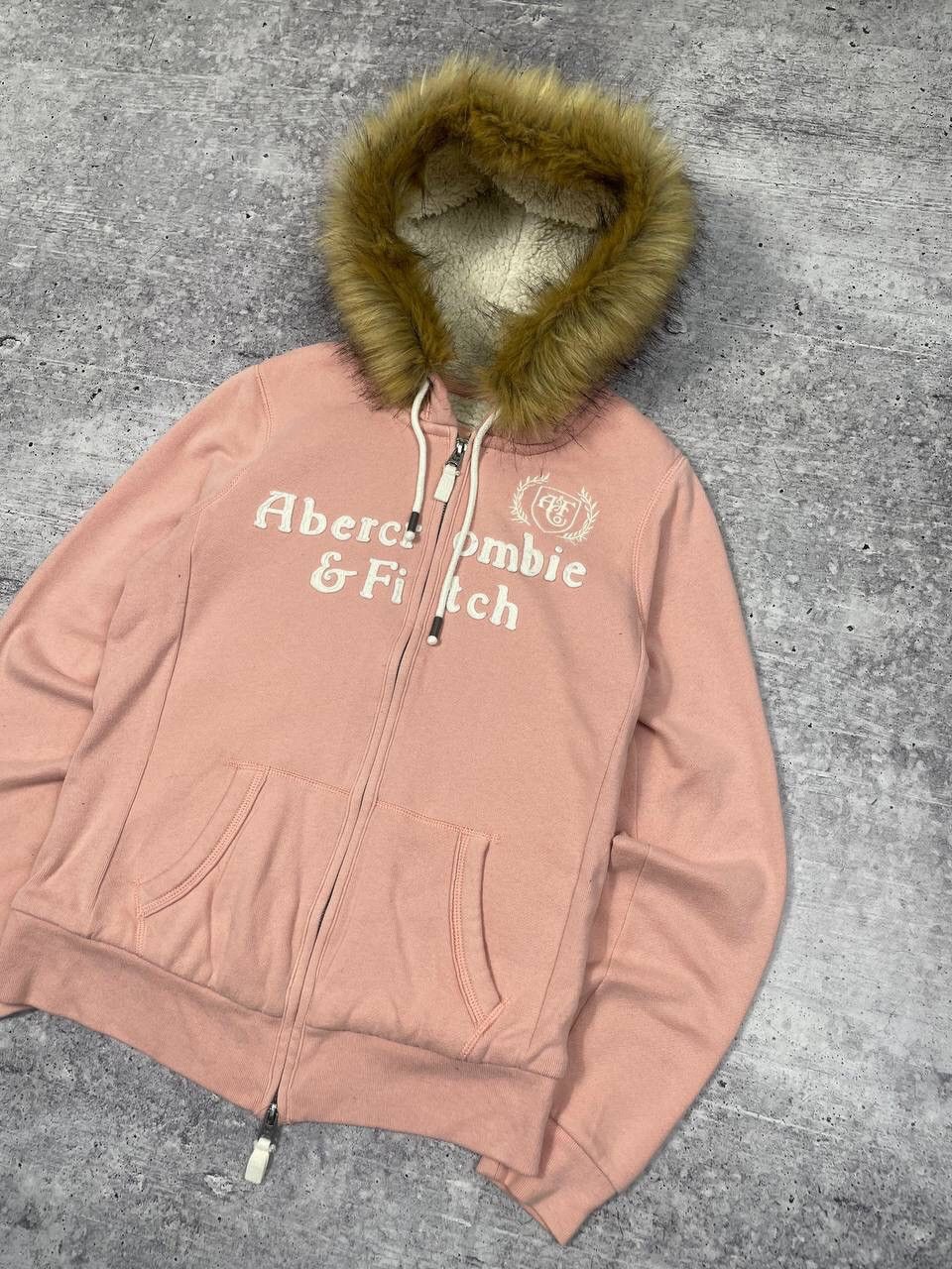 Abercrombie & Fitch Vintage Abercrombie And Fitch Faux Fur Zip Up Hoodie Y2K Size S / US 4 / IT 40 - 3 Thumbnail