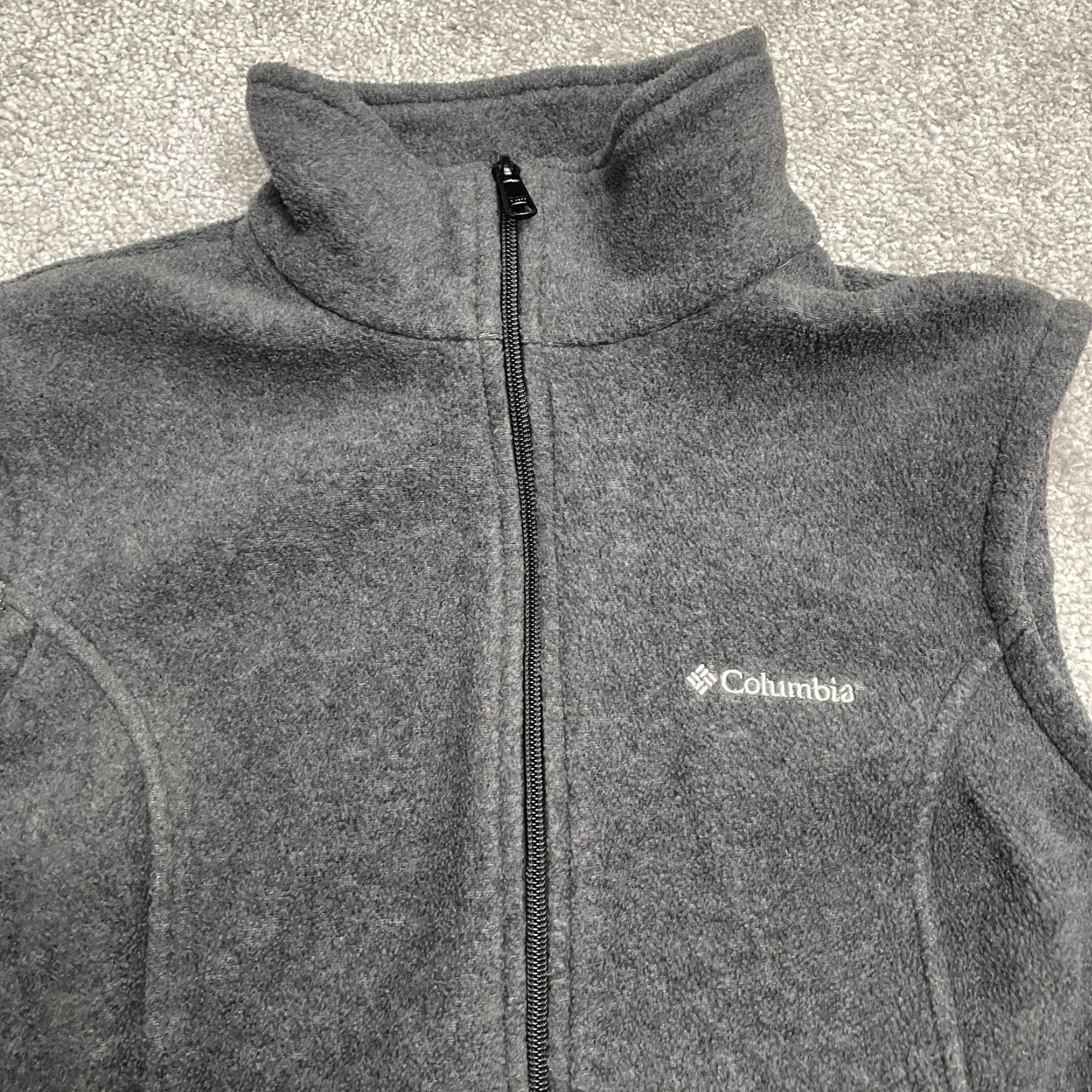 Vintage Columbia Benton Springs Fleece Vest Womens Large Gray Full Zip Pocket Outdoor Size L / US 10 / IT 46 - 4 Thumbnail