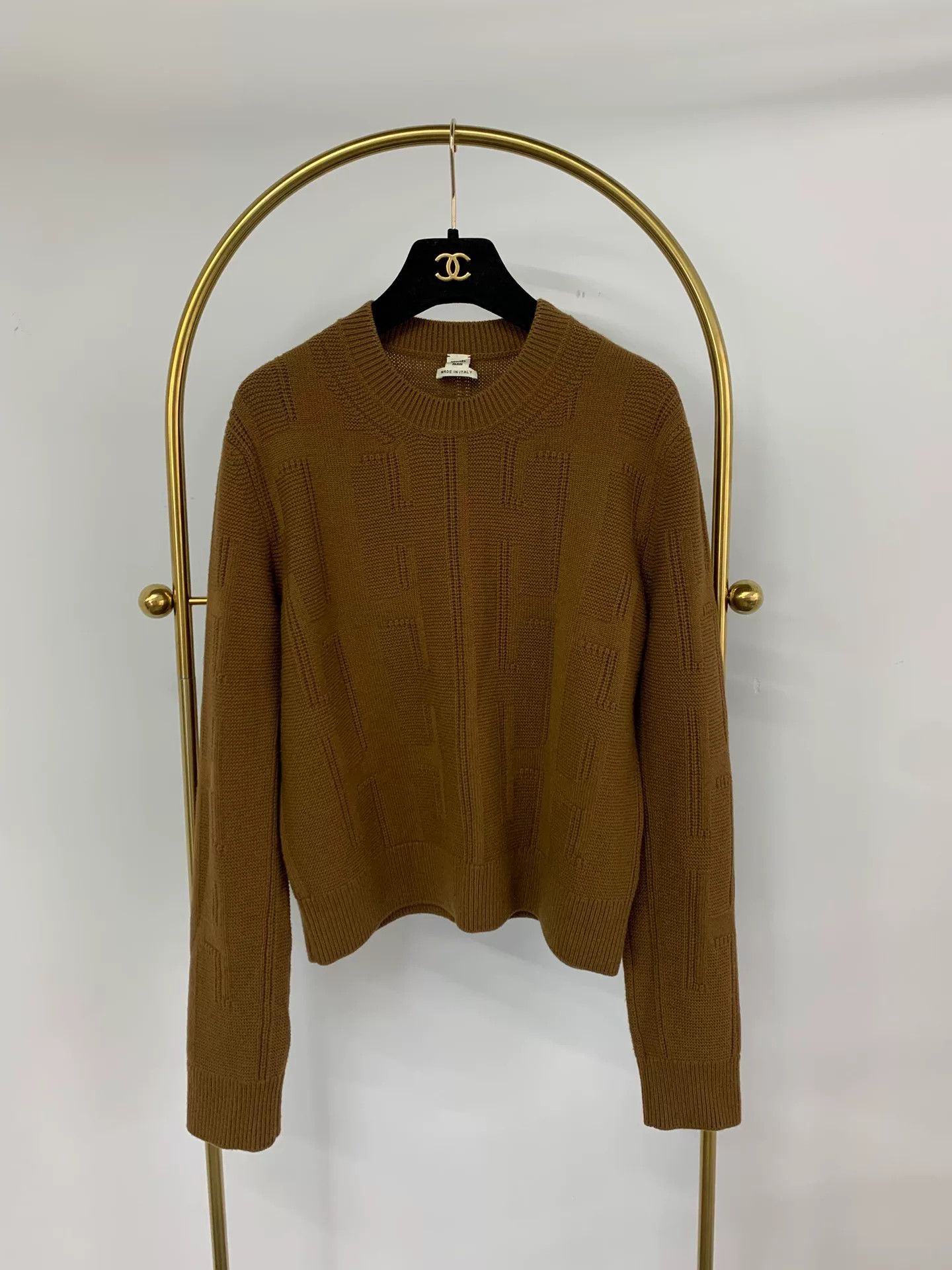 Hermes Hermes Brown Patterned Sweater Size 38 Size US M / EU 48-50 / 2 - 1 Thumbnail