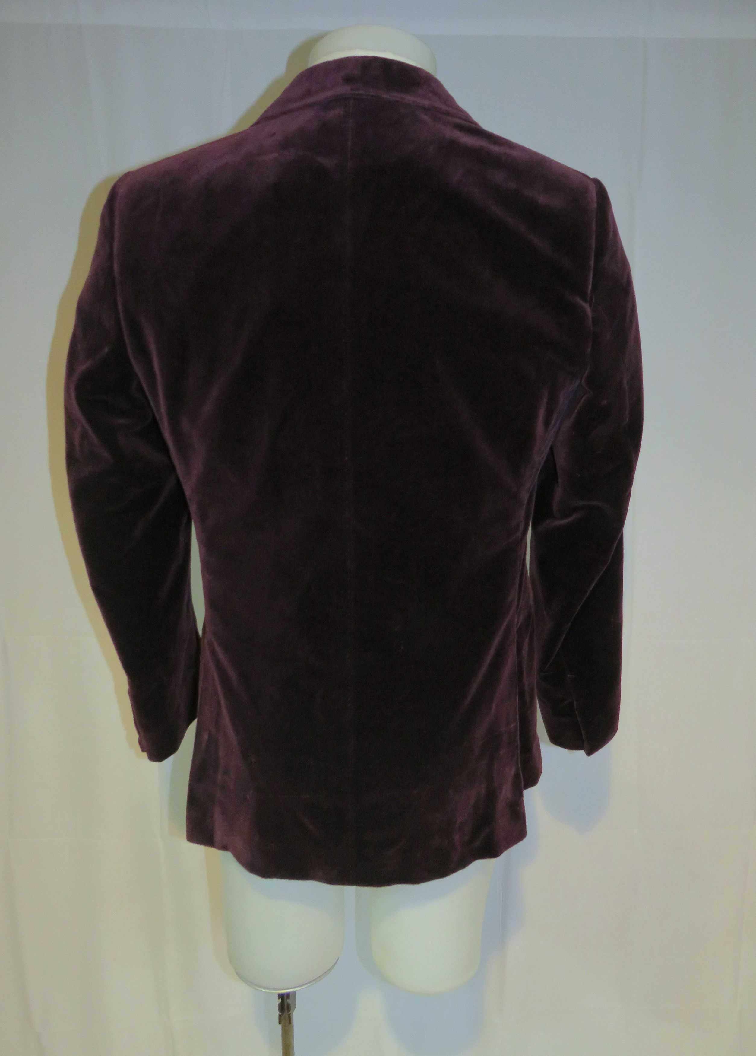 Ermenegildo Zegna Burgundy Velvet Current One Button Evening Jacket 38R NWT Size 38R - 11 Thumbnail