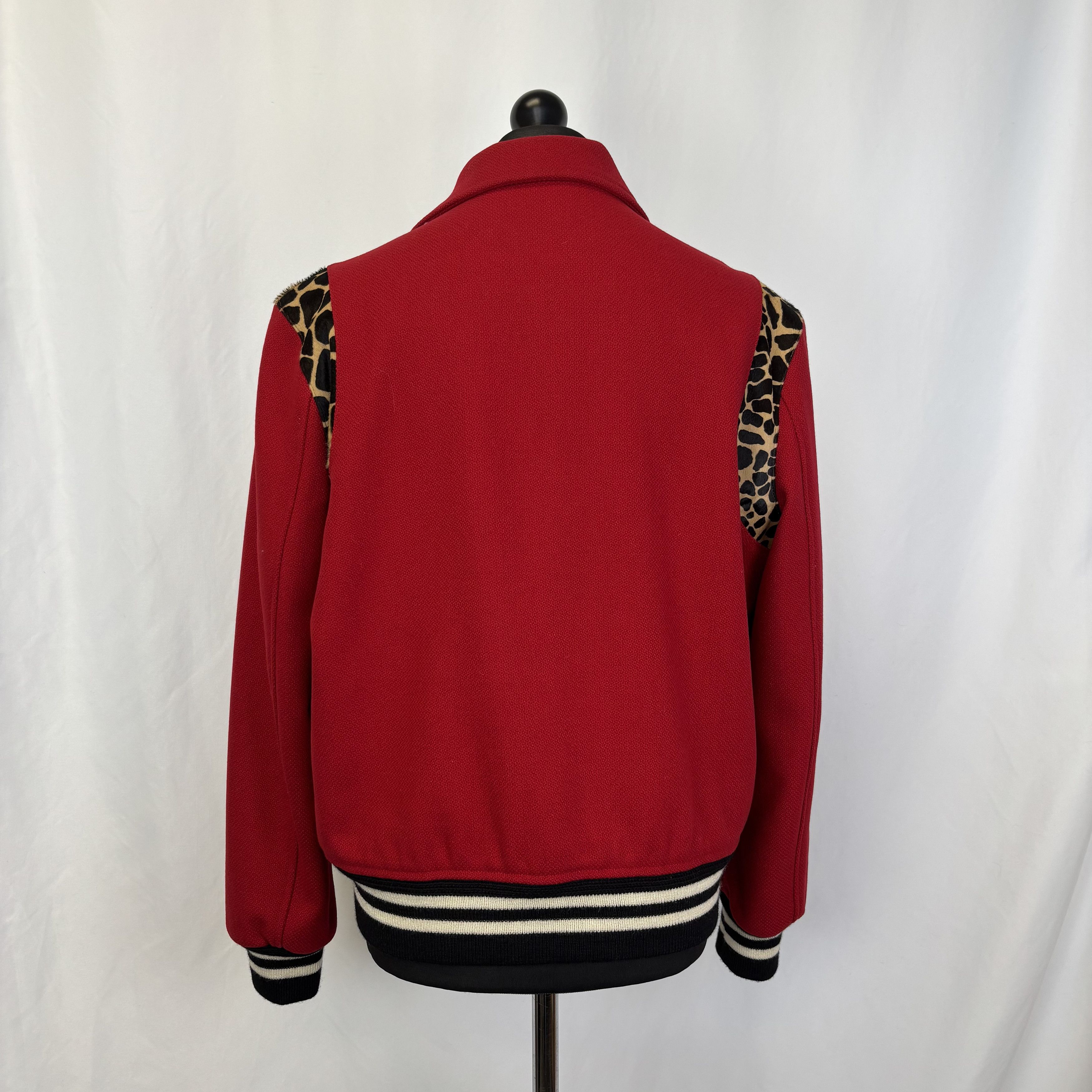 Saint Laurent Paris Saint Laurent Leopard Red Bomber Size US L / EU 52-54 / 3 - 4 Thumbnail