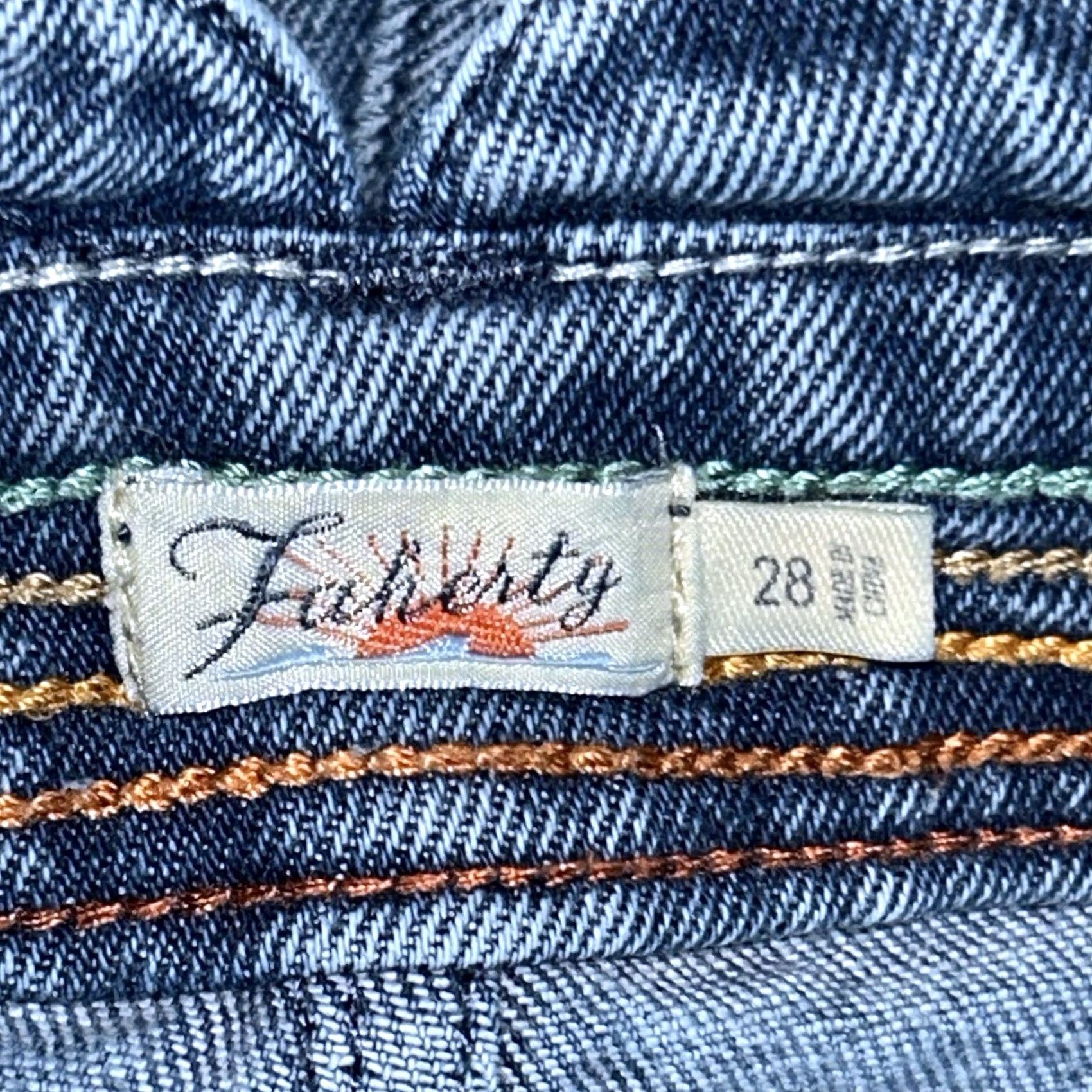 Faherty Faherty Pleated High Rise Paperbag Waist Denim Blue Jean Women’s 28 Size 28" / US 6 / IT 42 - 5 Thumbnail